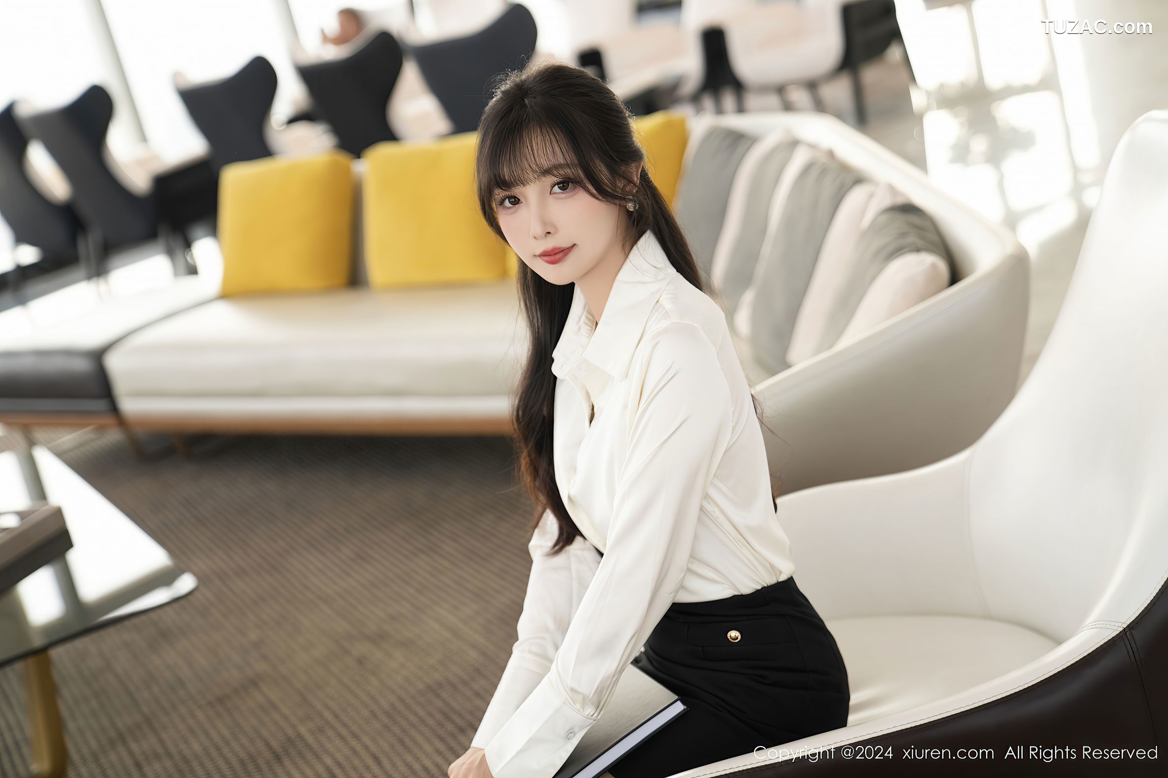 XiuRen秀人网-9237-林星阑-OL白衬衫黑短裙-蓝衣兔女郎-2024.09.30