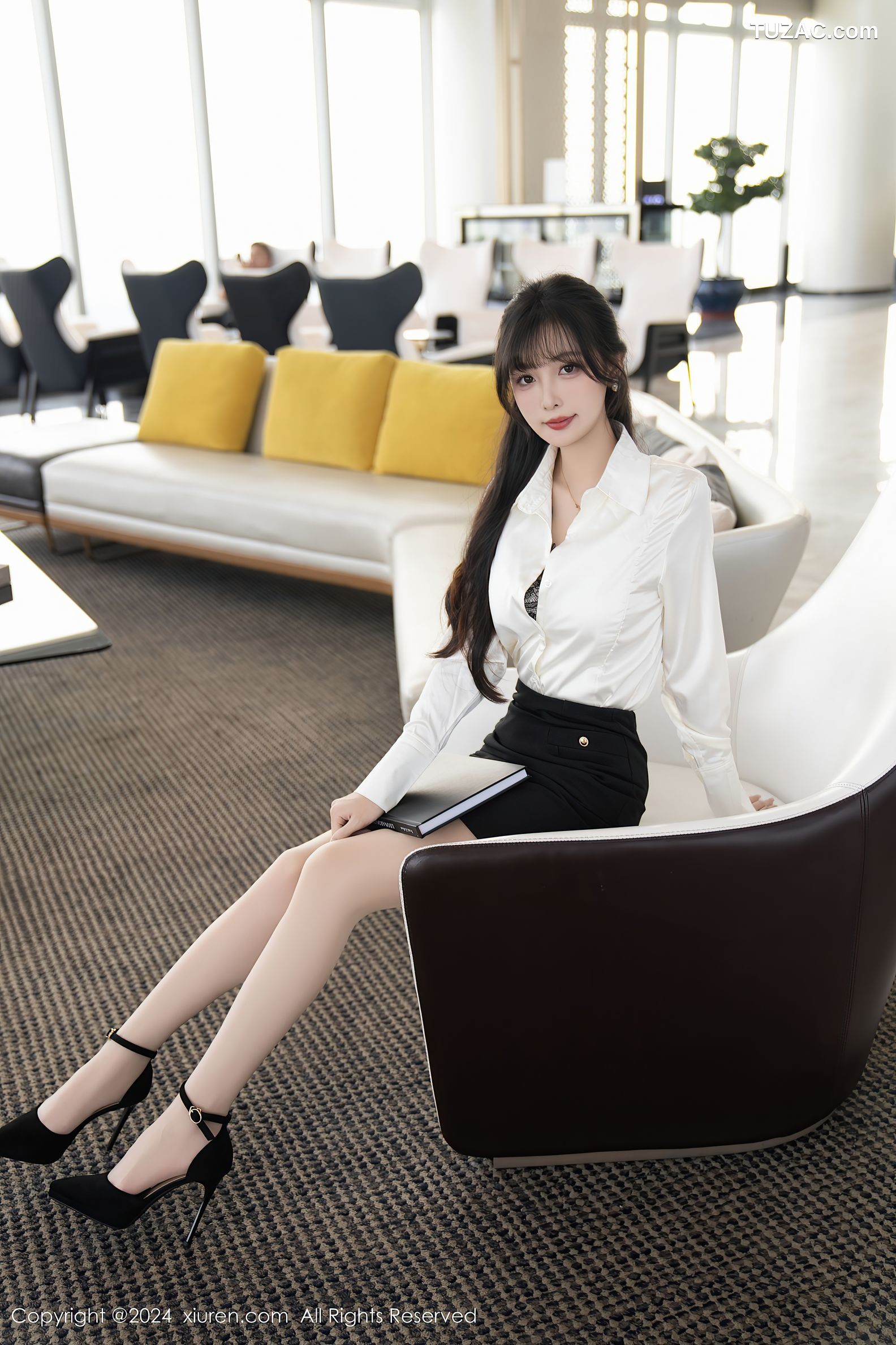 XiuRen秀人网-9237-林星阑-OL白衬衫黑短裙-蓝衣兔女郎-2024.09.30
