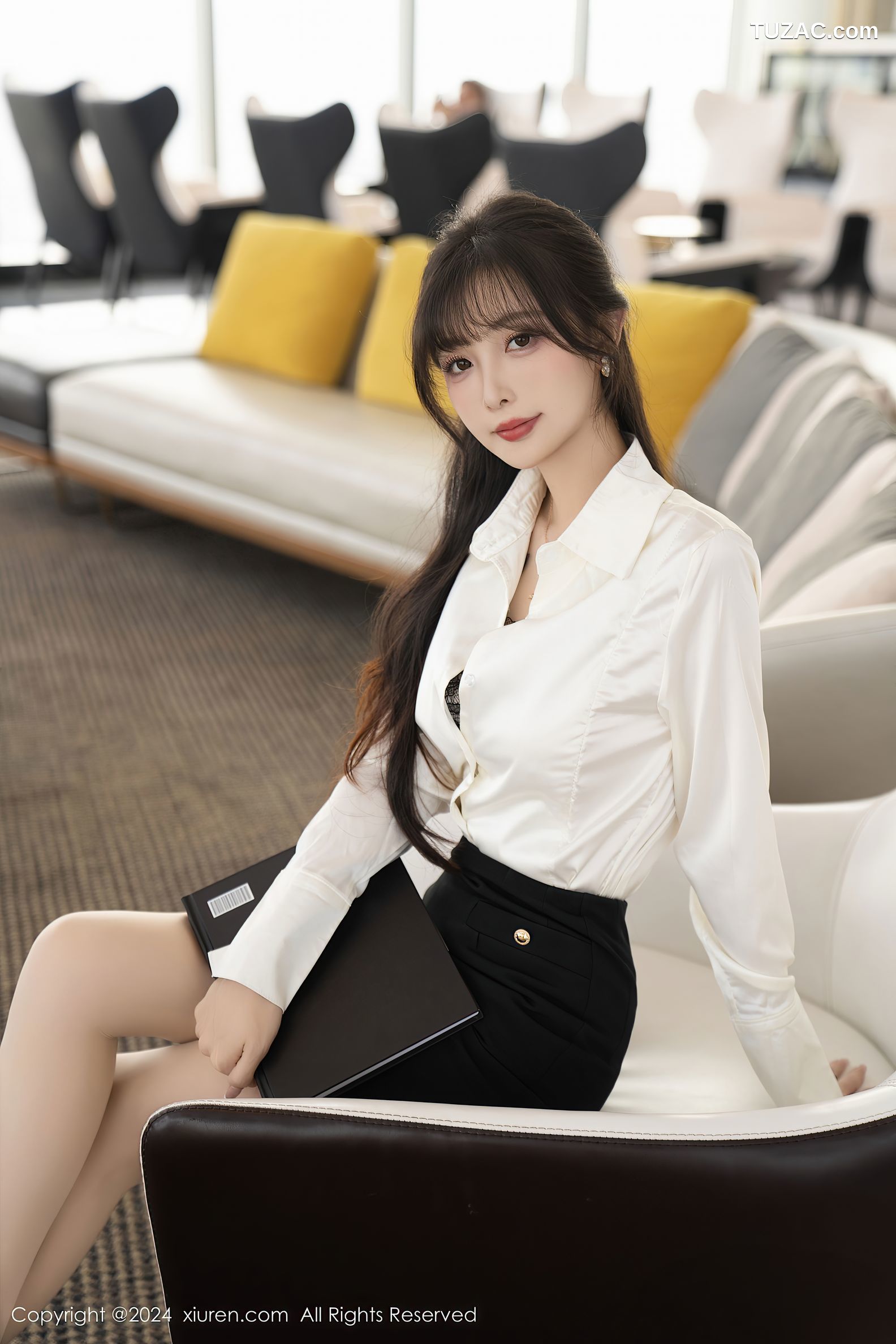 XiuRen秀人网-9237-林星阑-OL白衬衫黑短裙-蓝衣兔女郎-2024.09.30