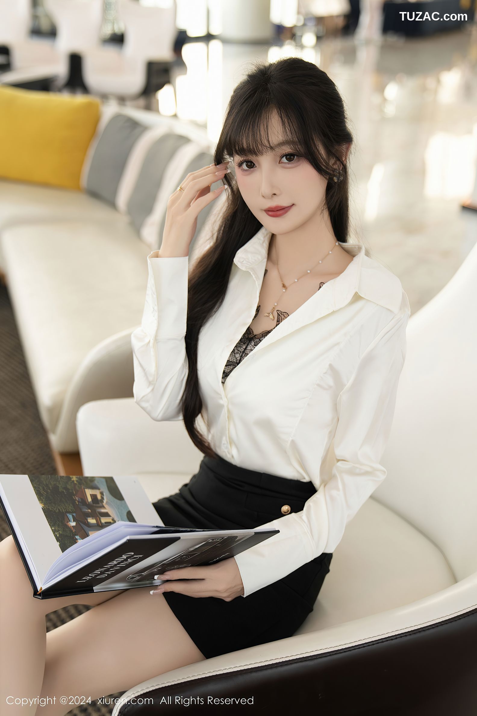 XiuRen秀人网-9237-林星阑-OL白衬衫黑短裙-蓝衣兔女郎-2024.09.30