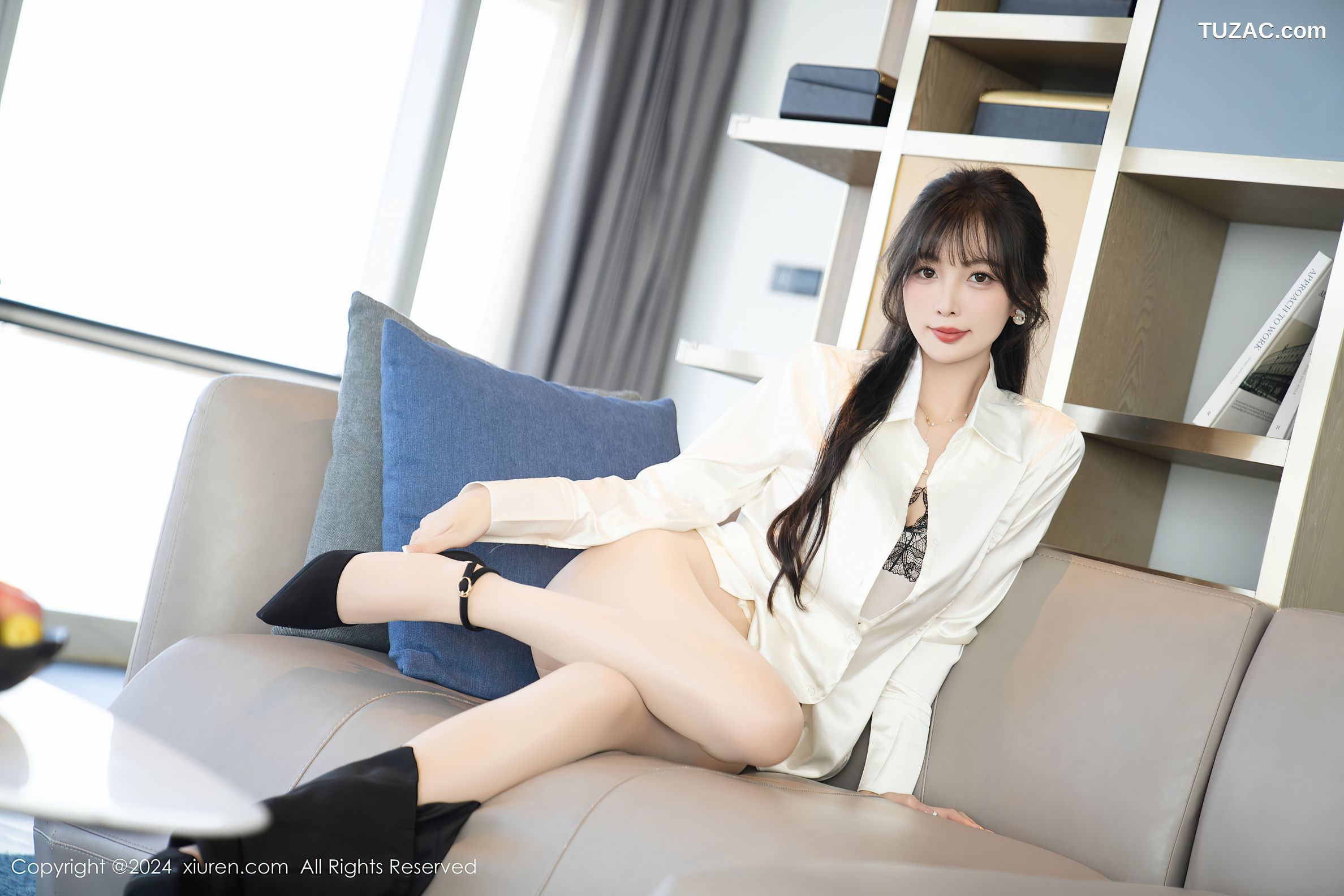 XiuRen秀人网-9237-林星阑-OL白衬衫黑短裙-蓝衣兔女郎-2024.09.30