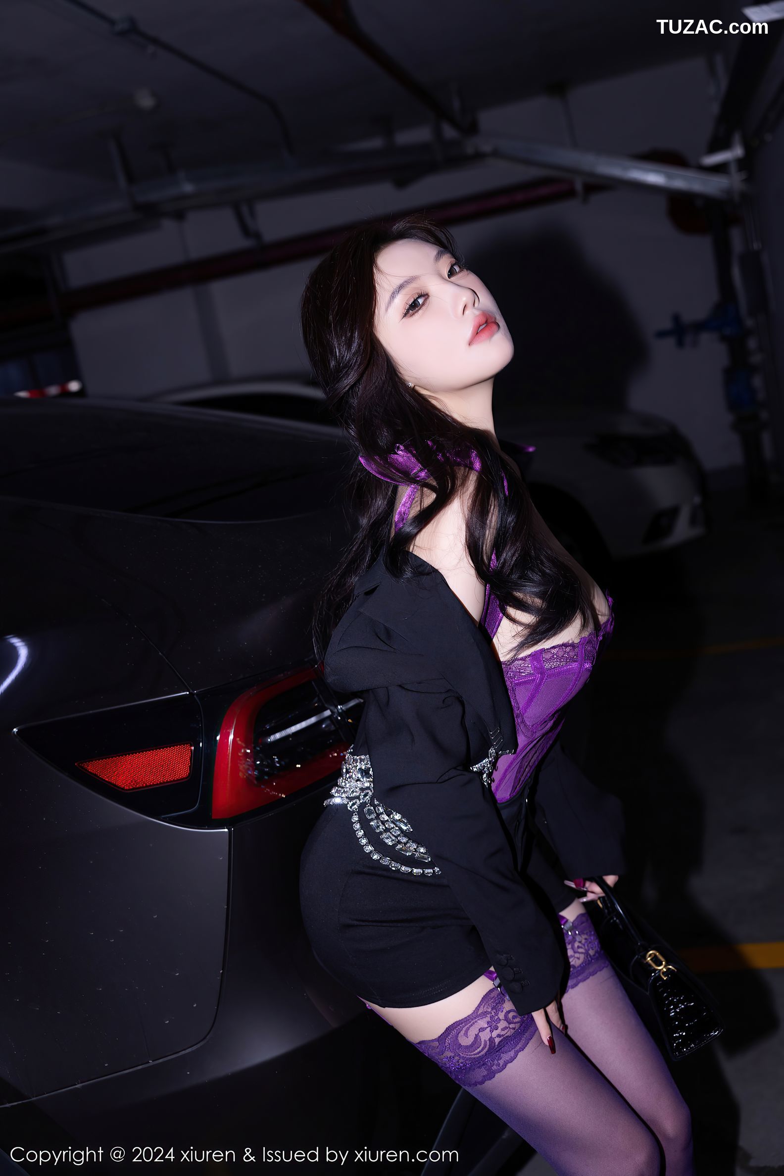 XiuRen秀人网-9239-杨晨晨Yome-紫色轻透情趣内衣-2024.09.30