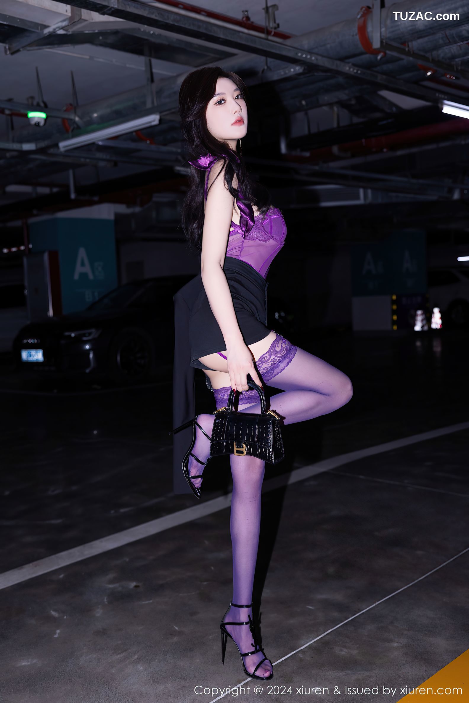 XiuRen秀人网-9239-杨晨晨Yome-紫色轻透情趣内衣-2024.09.30