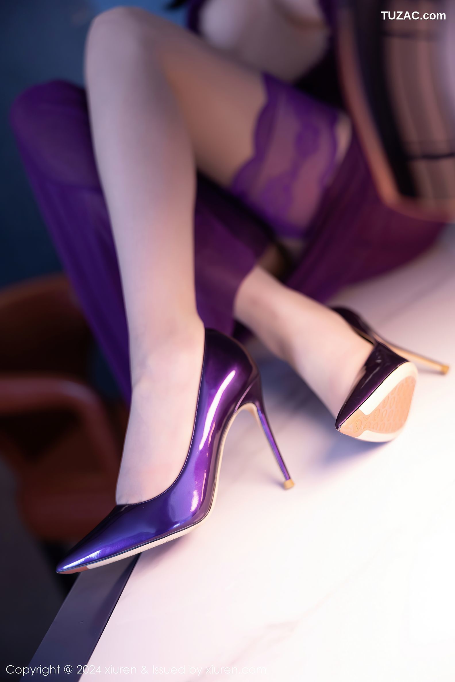 XiuRen秀人网-9239-杨晨晨Yome-紫色轻透情趣内衣-2024.09.30