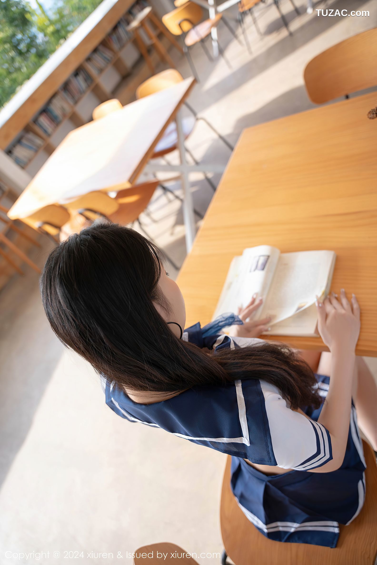 XiuRen秀人网-9245-李嫣-学生装水手衬衫深蓝短裙-2024.10.08