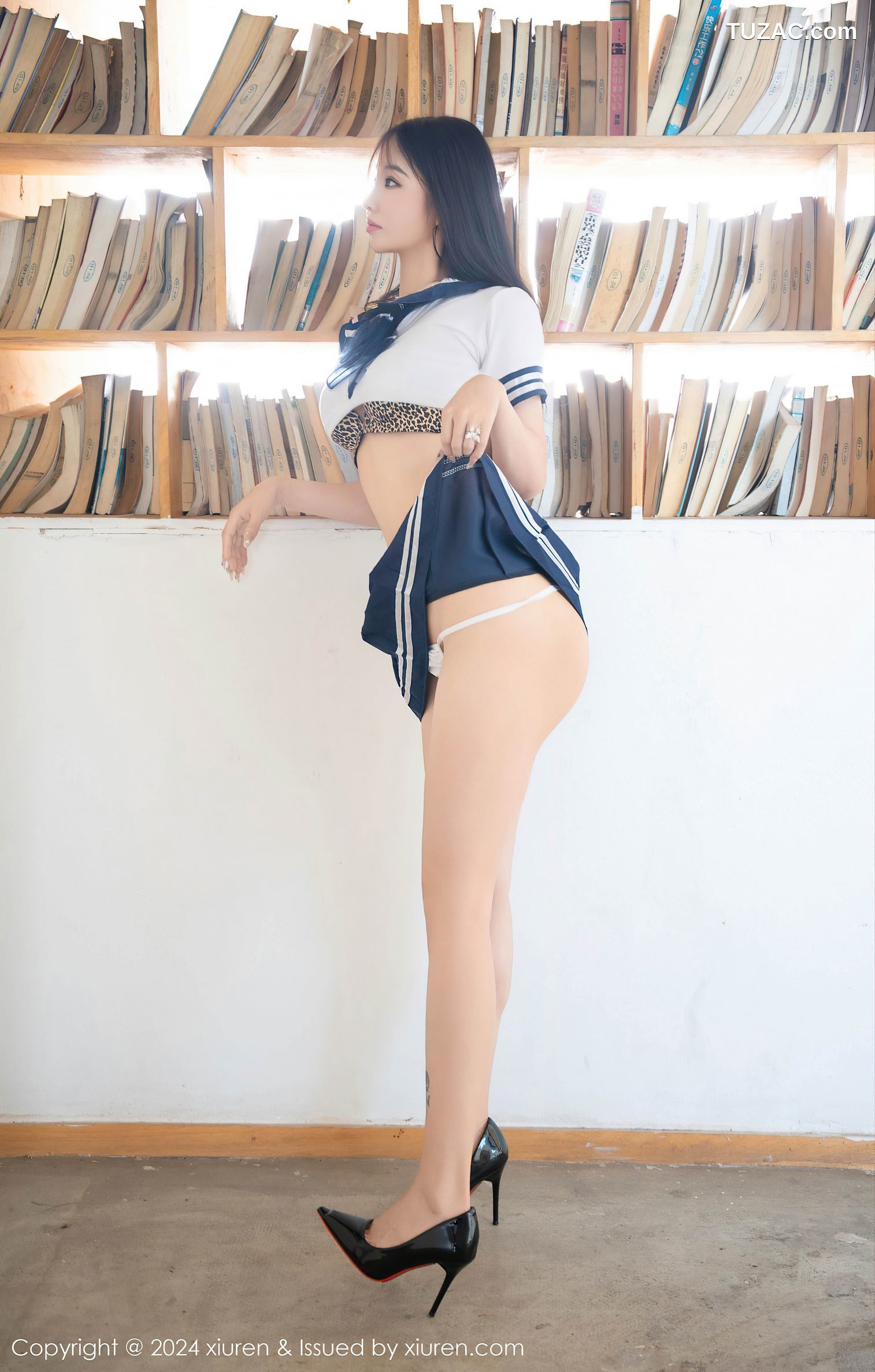 XiuRen秀人网-9245-李嫣-学生装水手衬衫深蓝短裙-2024.10.08