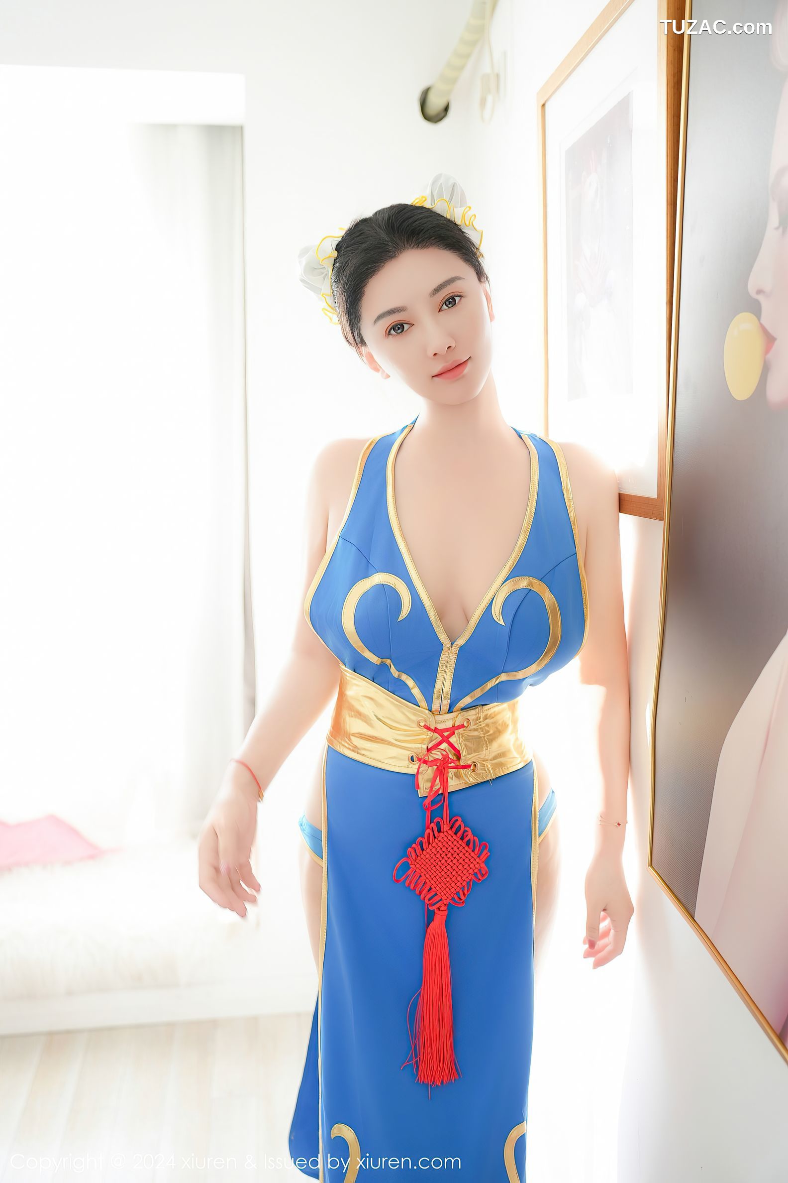 XiuRen秀人网-9252-雅茹老师-爆乳cos蓝色春丽-2024.10.09