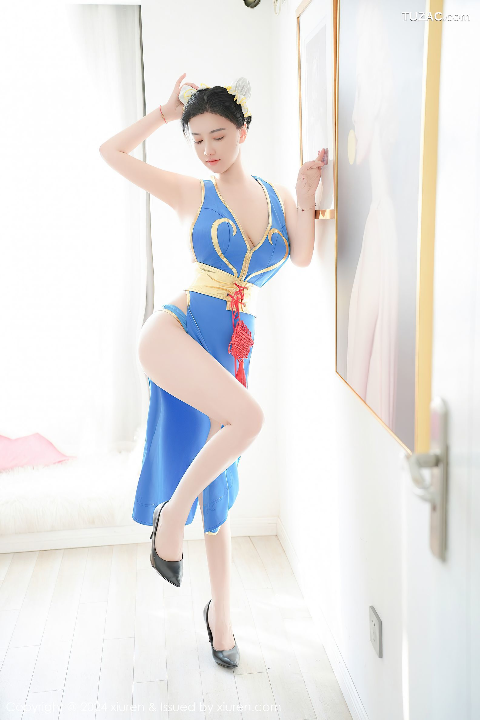 XiuRen秀人网-9252-雅茹老师-爆乳cos蓝色春丽-2024.10.09