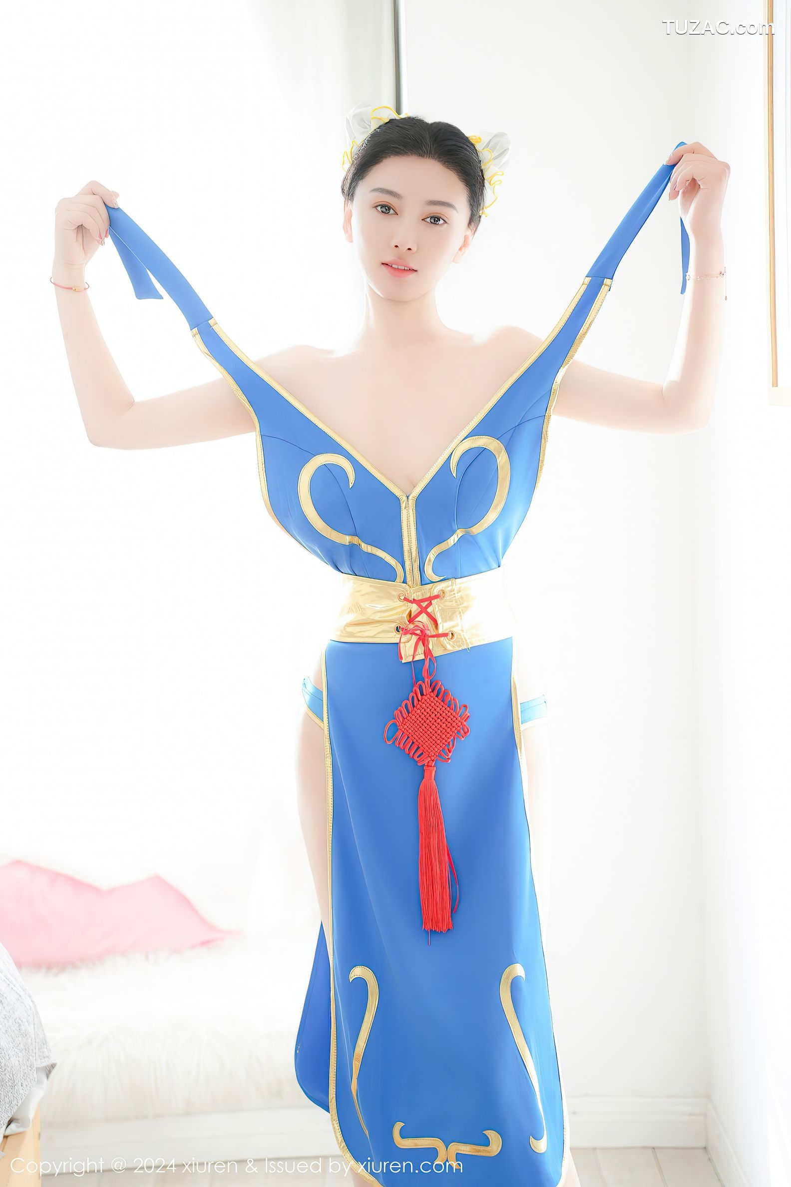 XiuRen秀人网-9252-雅茹老师-爆乳cos蓝色春丽-2024.10.09