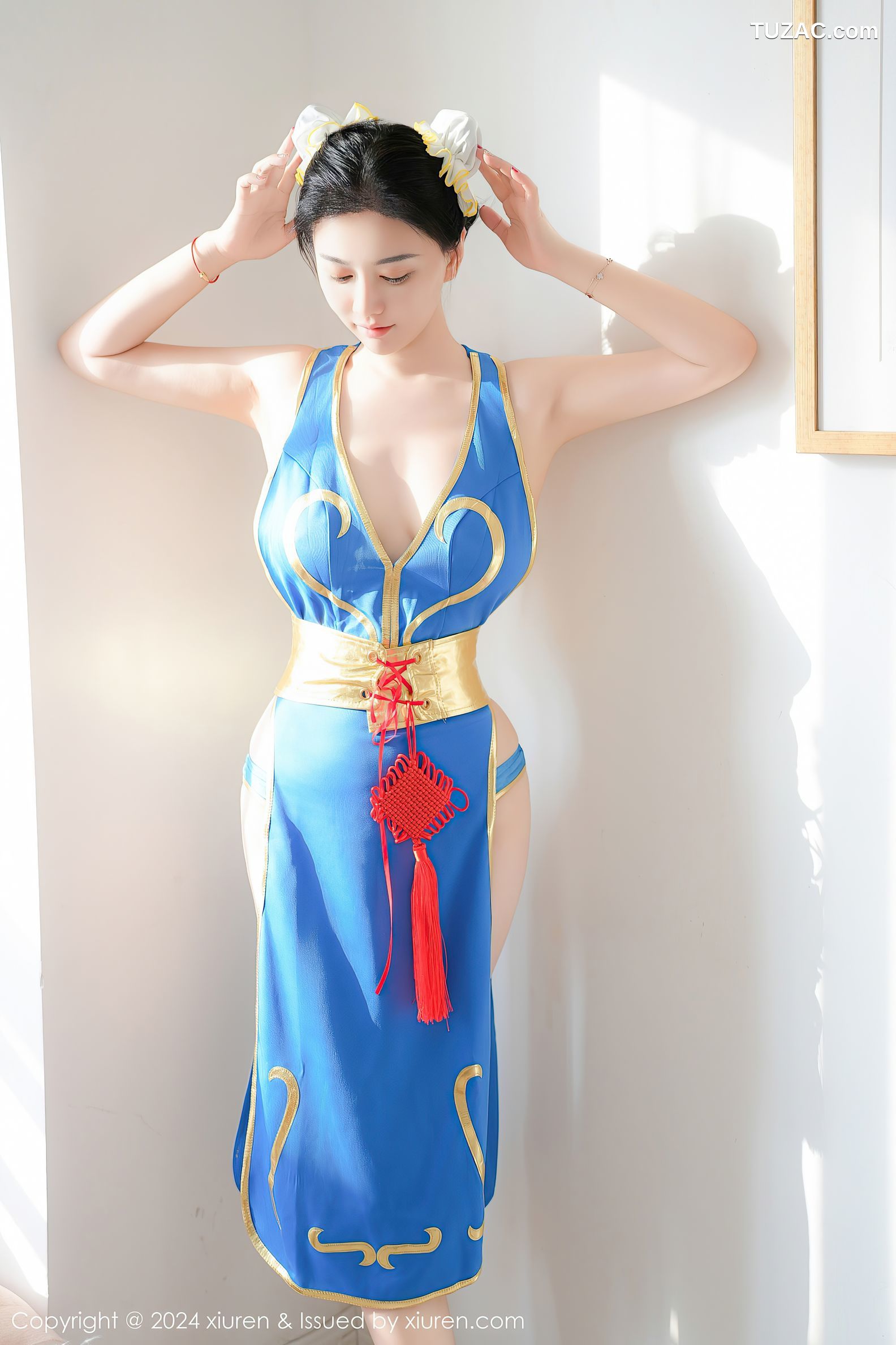 XiuRen秀人网-9252-雅茹老师-爆乳cos蓝色春丽-2024.10.09