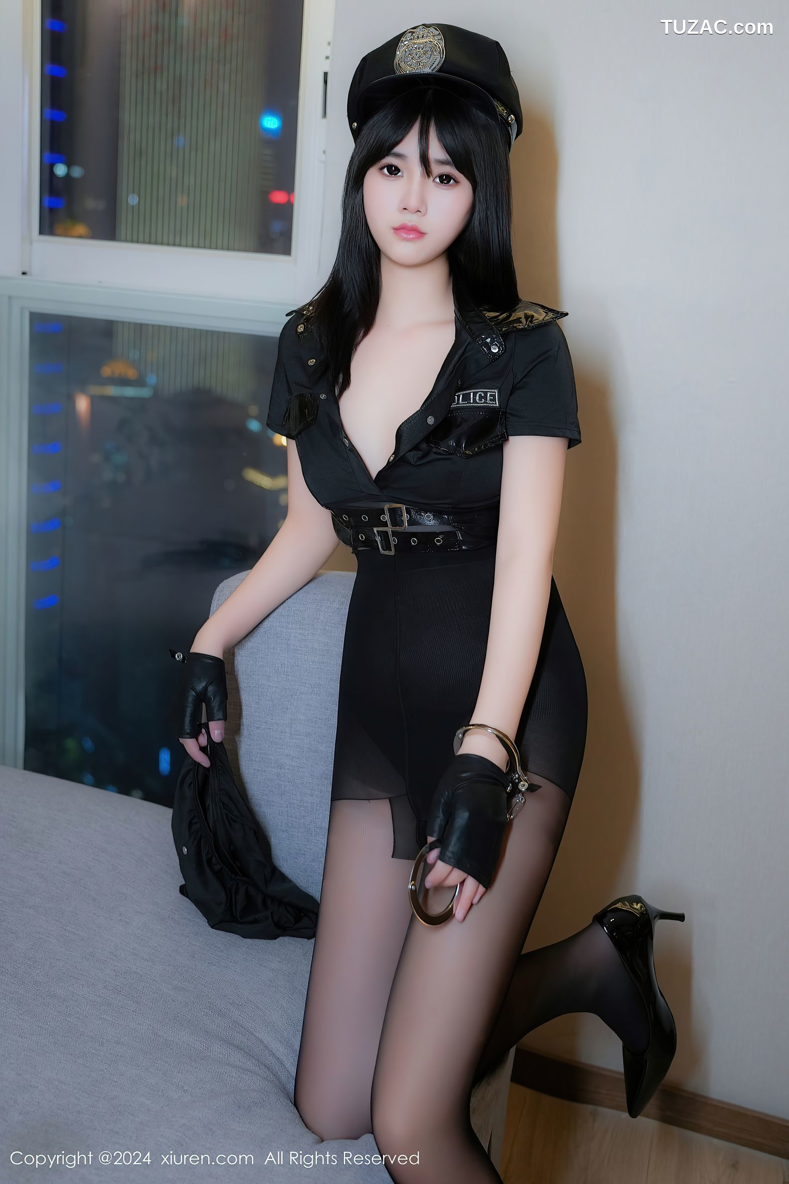 XiuRen秀人网-9253-姚若兮vay-情趣女警黑丝-2024.10.09