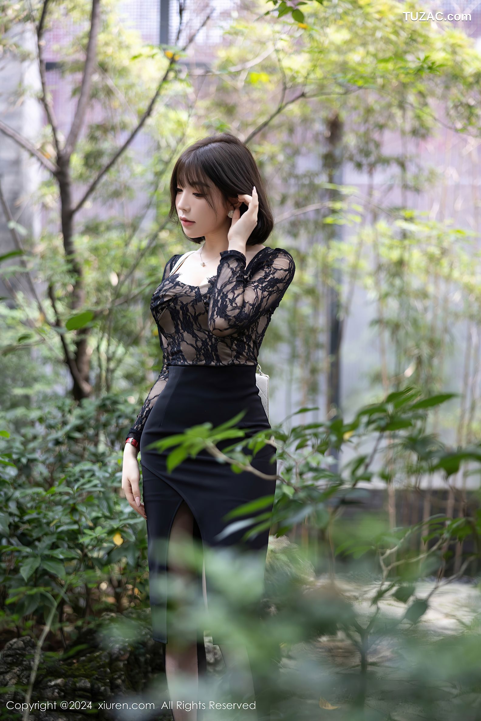 XiuRen秀人网-9257-徐莉芝Booty-黑色蕾丝连衣裙肉色内衣-2024.10.09