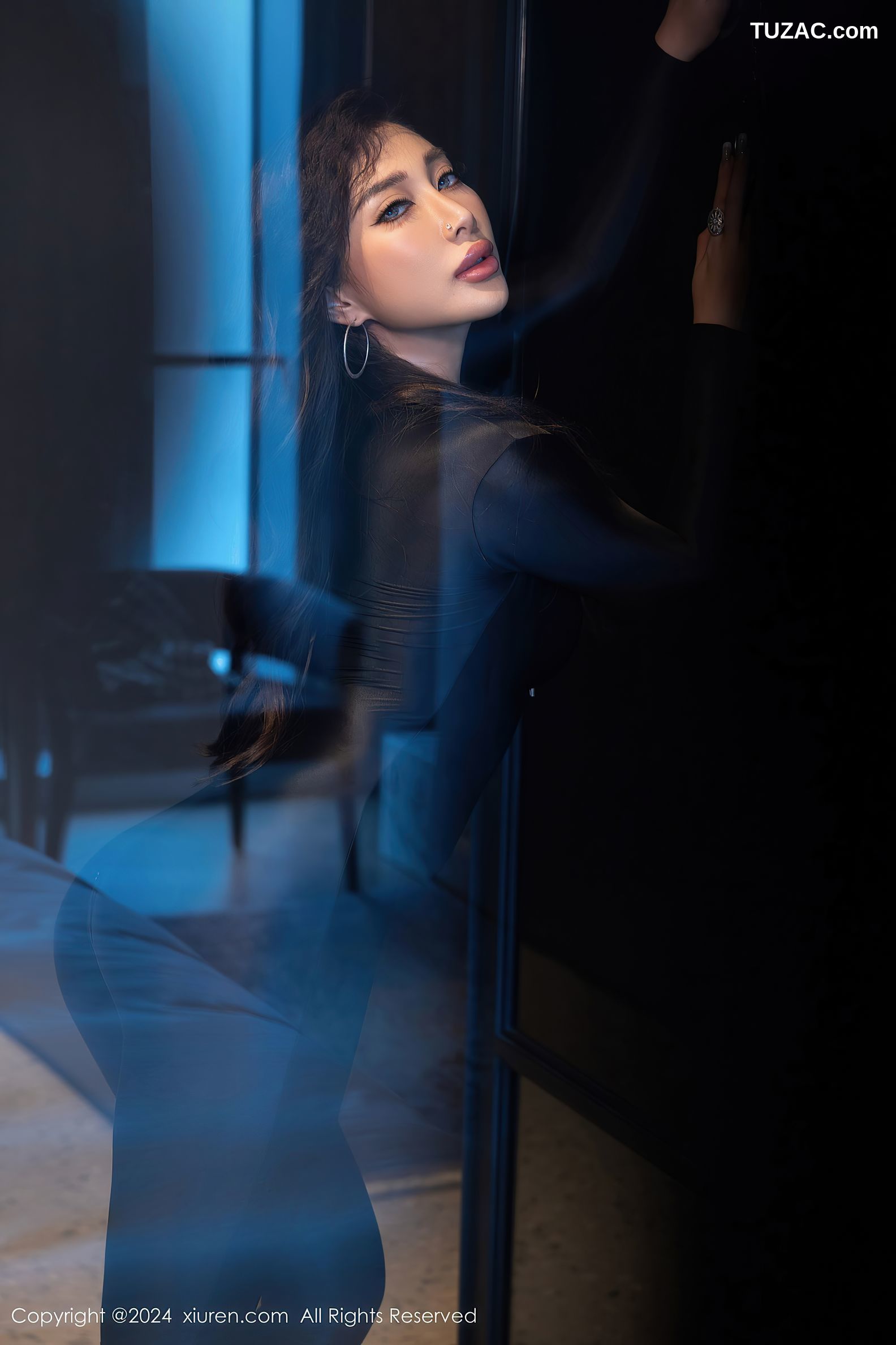 XiuRen秀人网-9259-FE-黑色紧身衣女检察官黑丝-2024.10.10
