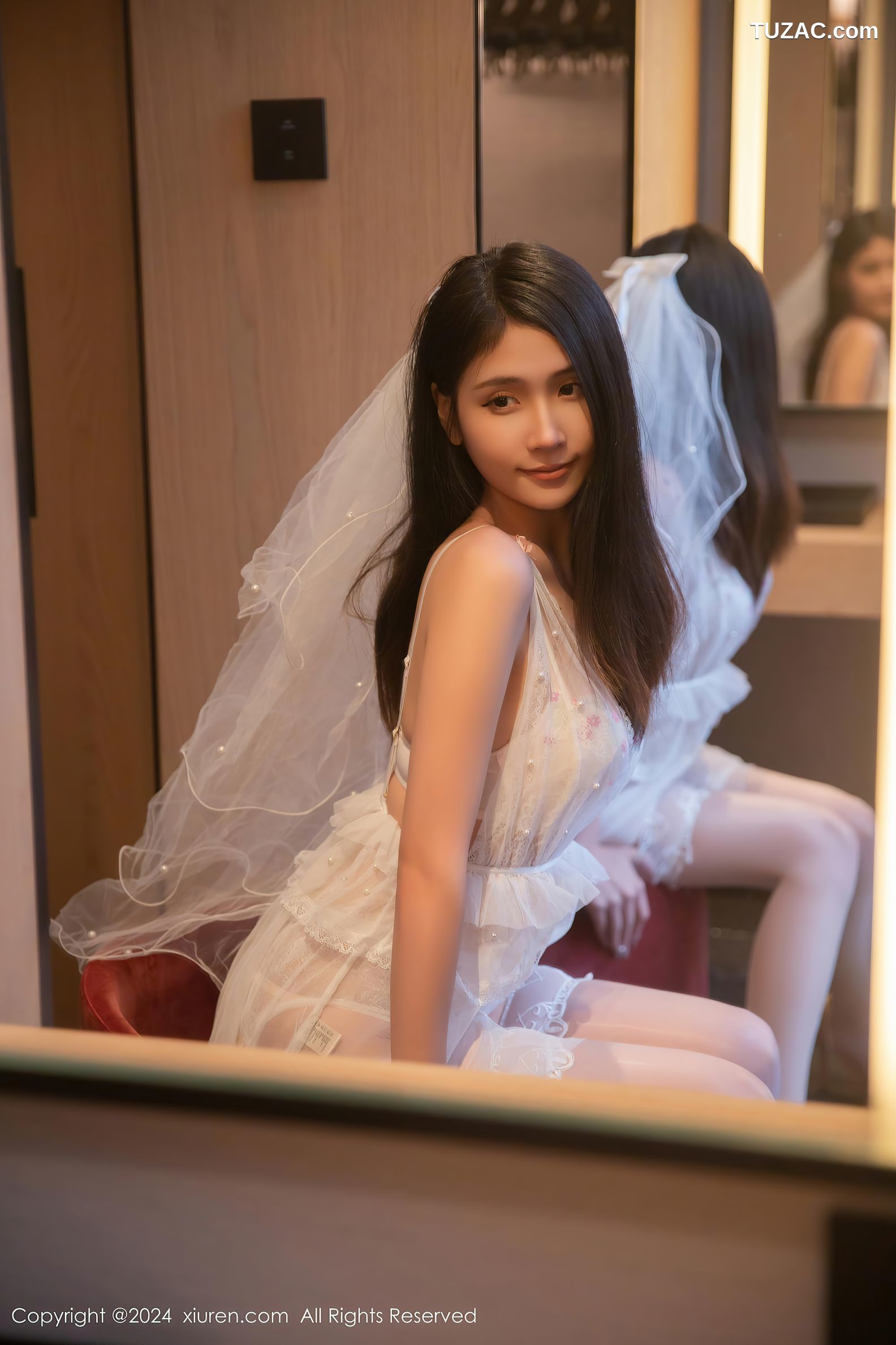 XiuRen秀人网-9272-刘婷婷-白色轻透蕾丝内衣爆乳-2024.10.12