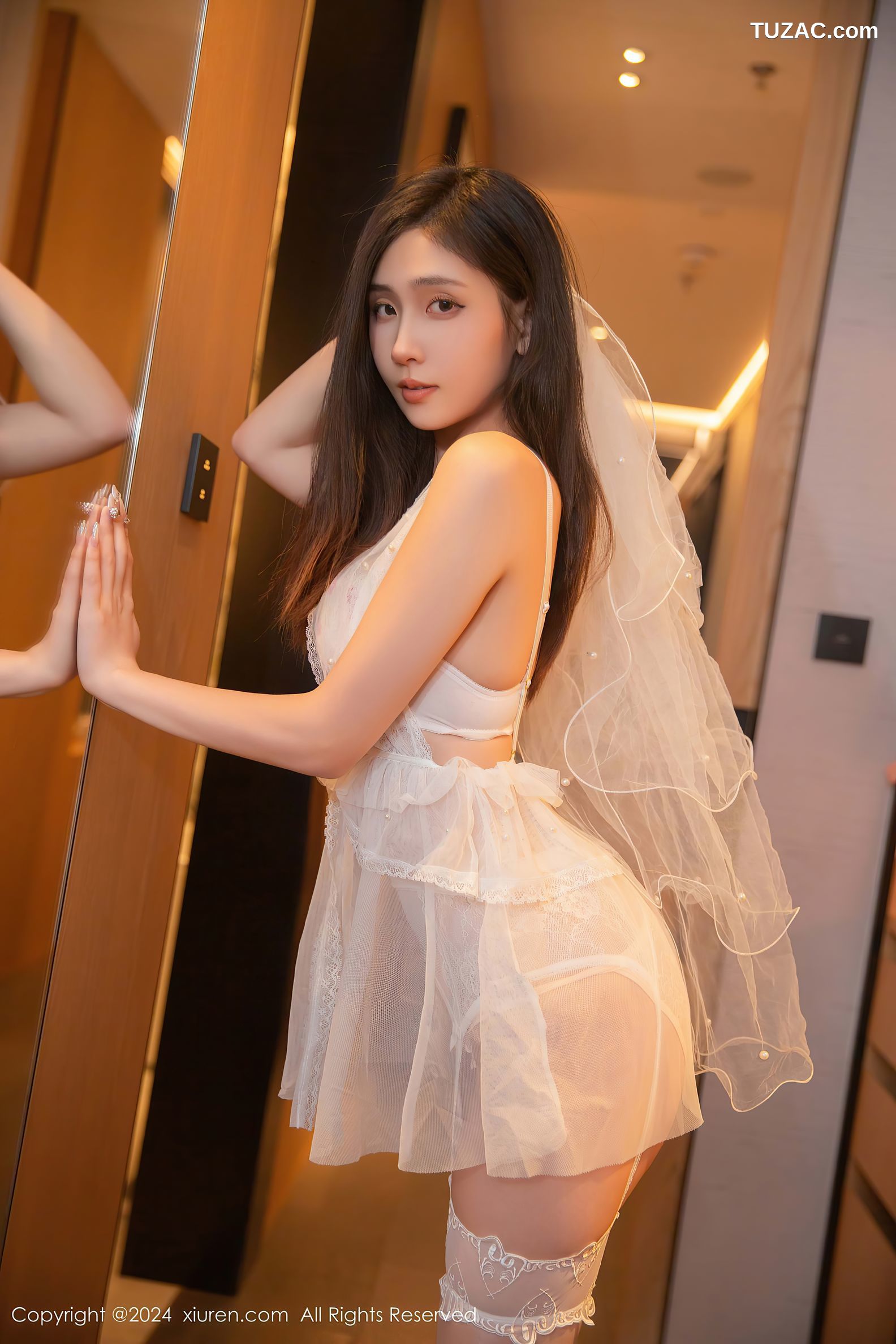 XiuRen秀人网-9272-刘婷婷-白色轻透蕾丝内衣爆乳-2024.10.12