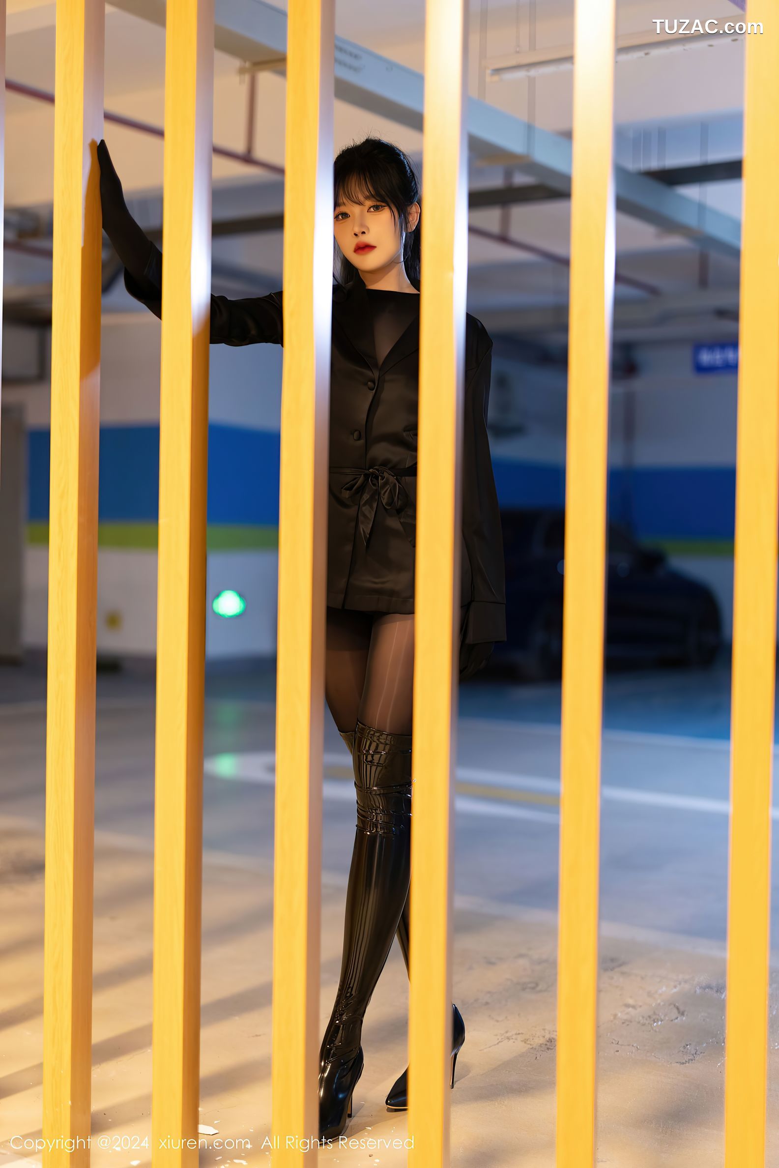 XiuRen秀人网-9275-娜比-连体黑丝黑皮长靴-2024.10.12