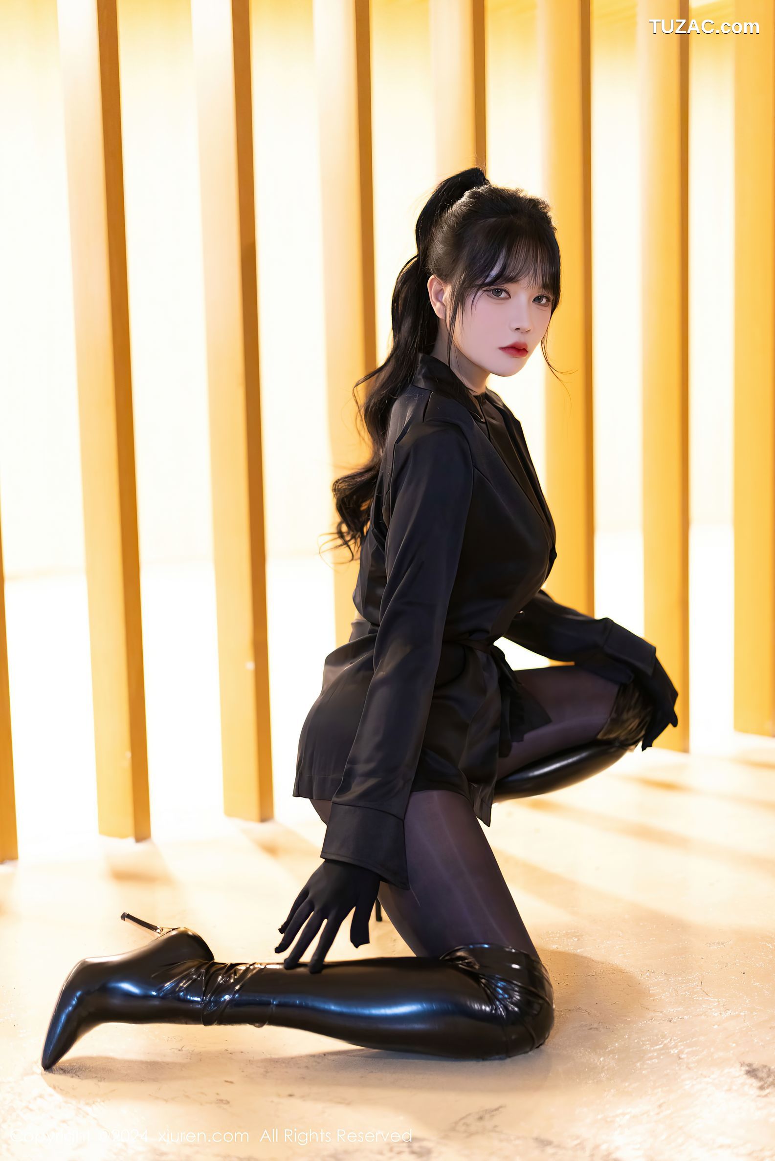 XiuRen秀人网-9275-娜比-连体黑丝黑皮长靴-2024.10.12