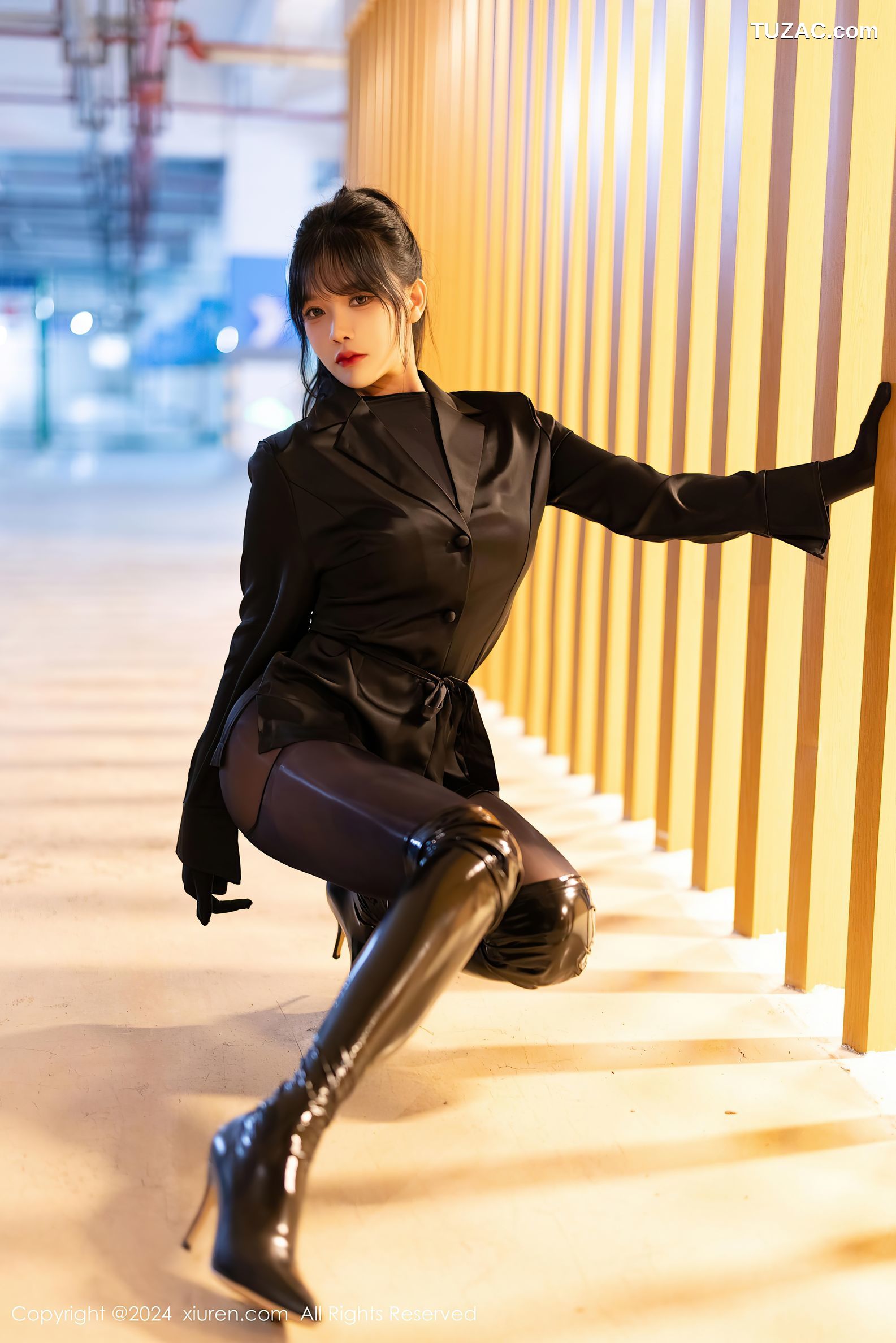 XiuRen秀人网-9275-娜比-连体黑丝黑皮长靴-2024.10.12