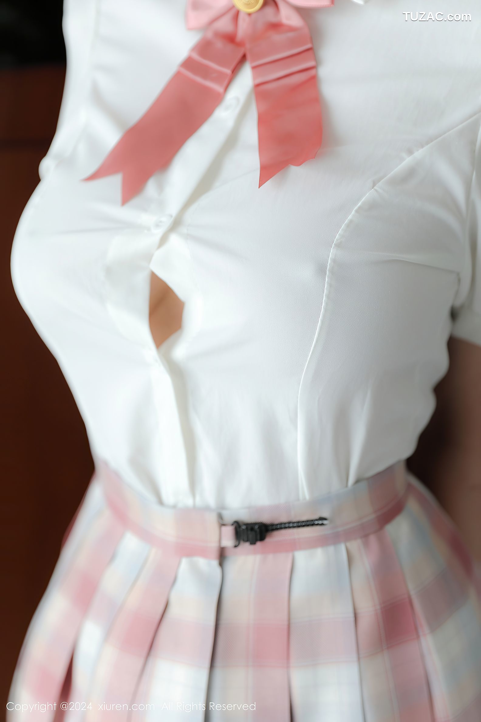 XiuRen秀人网-9277-袁圆-jk萝莉制服白衬衫猫耳爆乳-2024.10.12