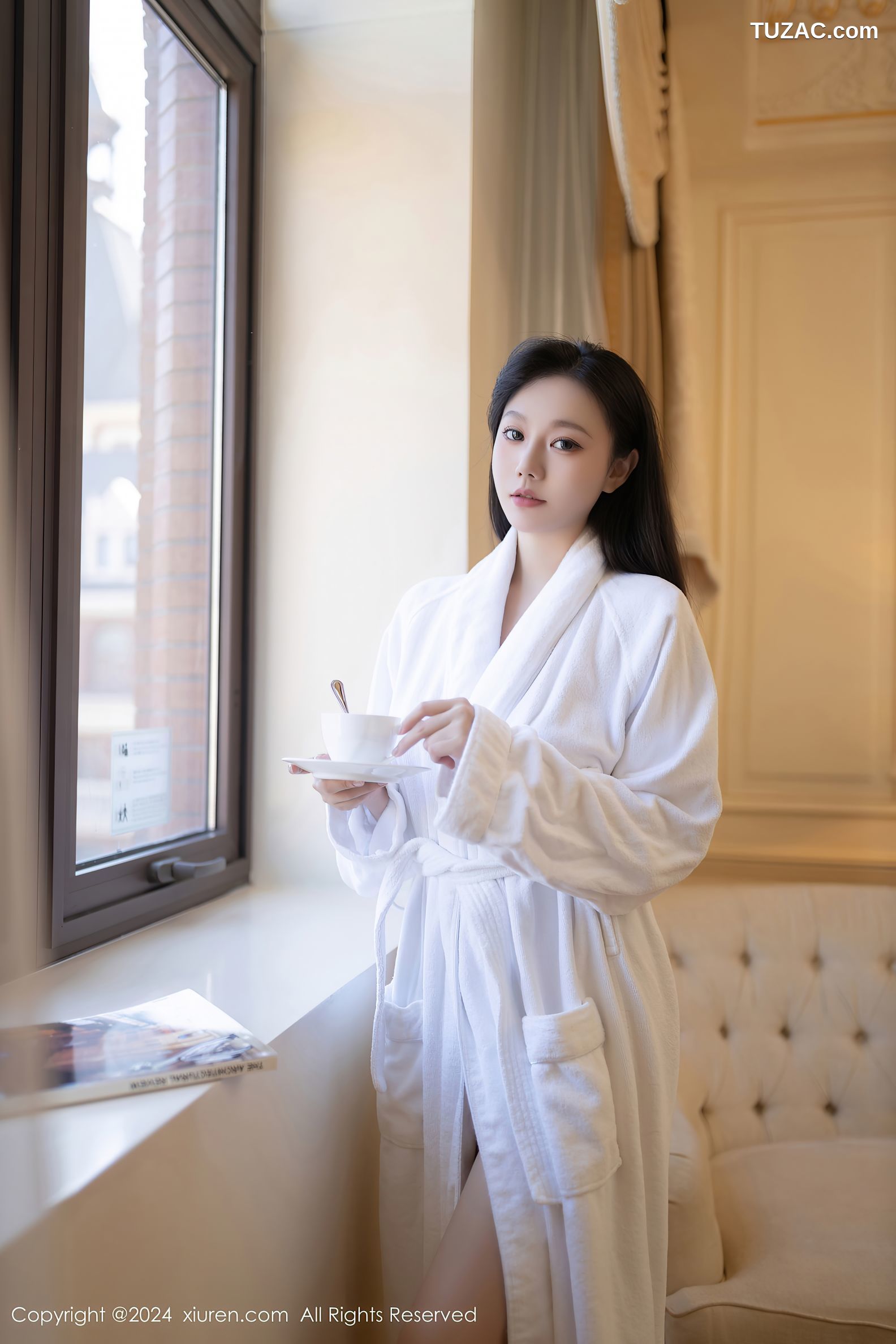 XiuRen秀人网-9281-安然anran-白色浴袍-2024.10.14