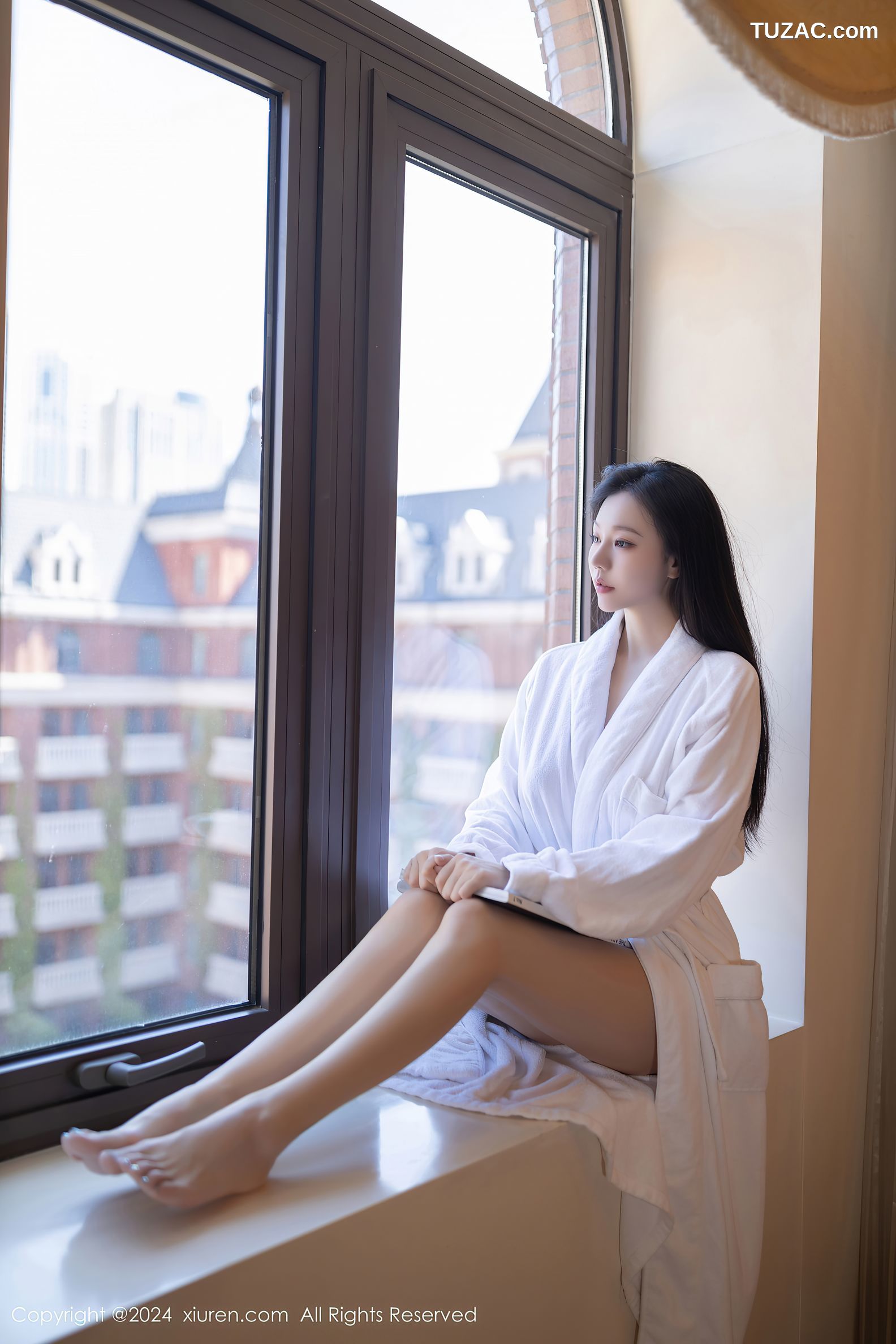 XiuRen秀人网-9281-安然anran-白色浴袍-2024.10.14