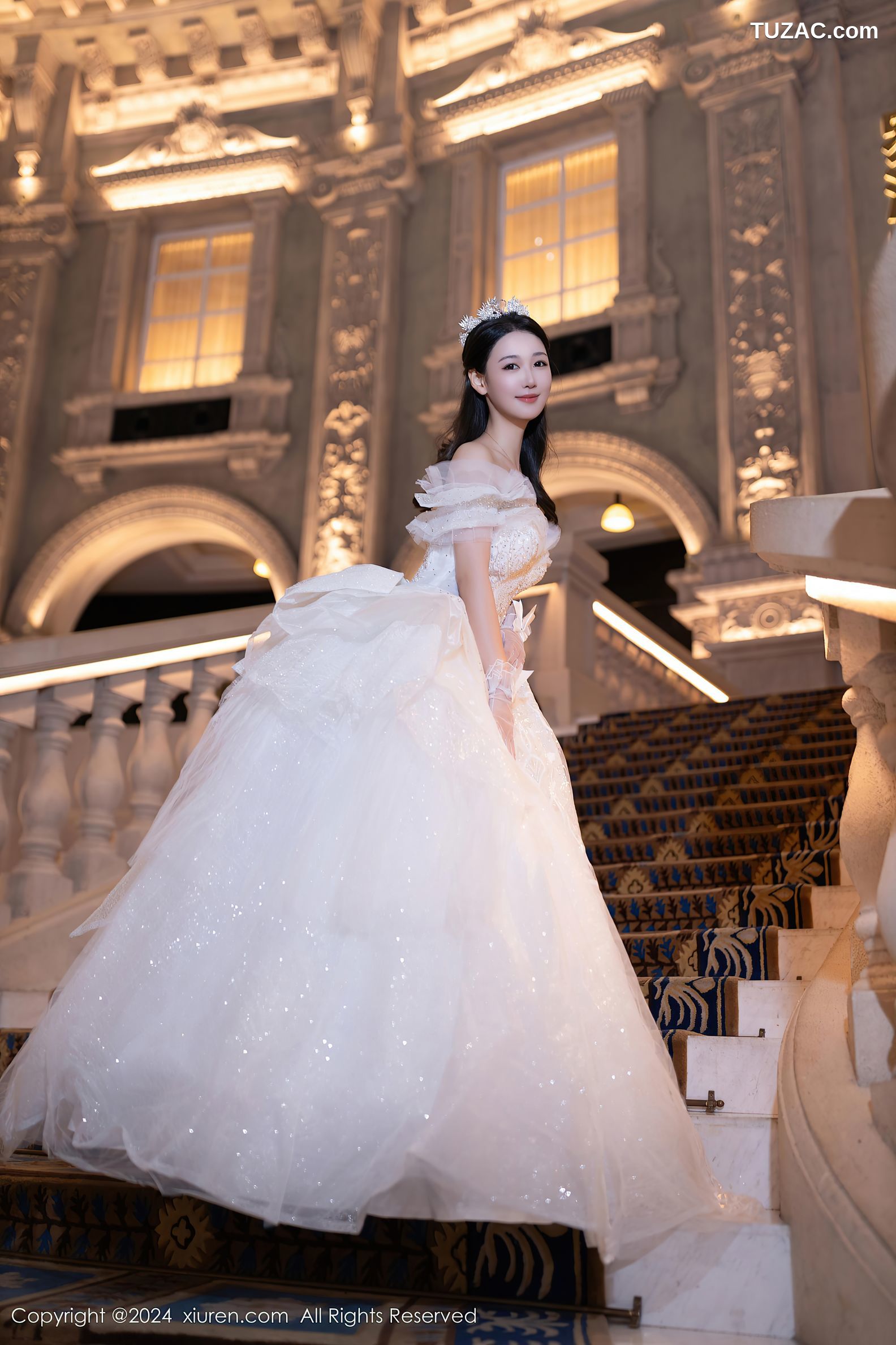 XiuRen秀人网-9283-唐安琪-白色婚纱-透视白纱-2024.10.14