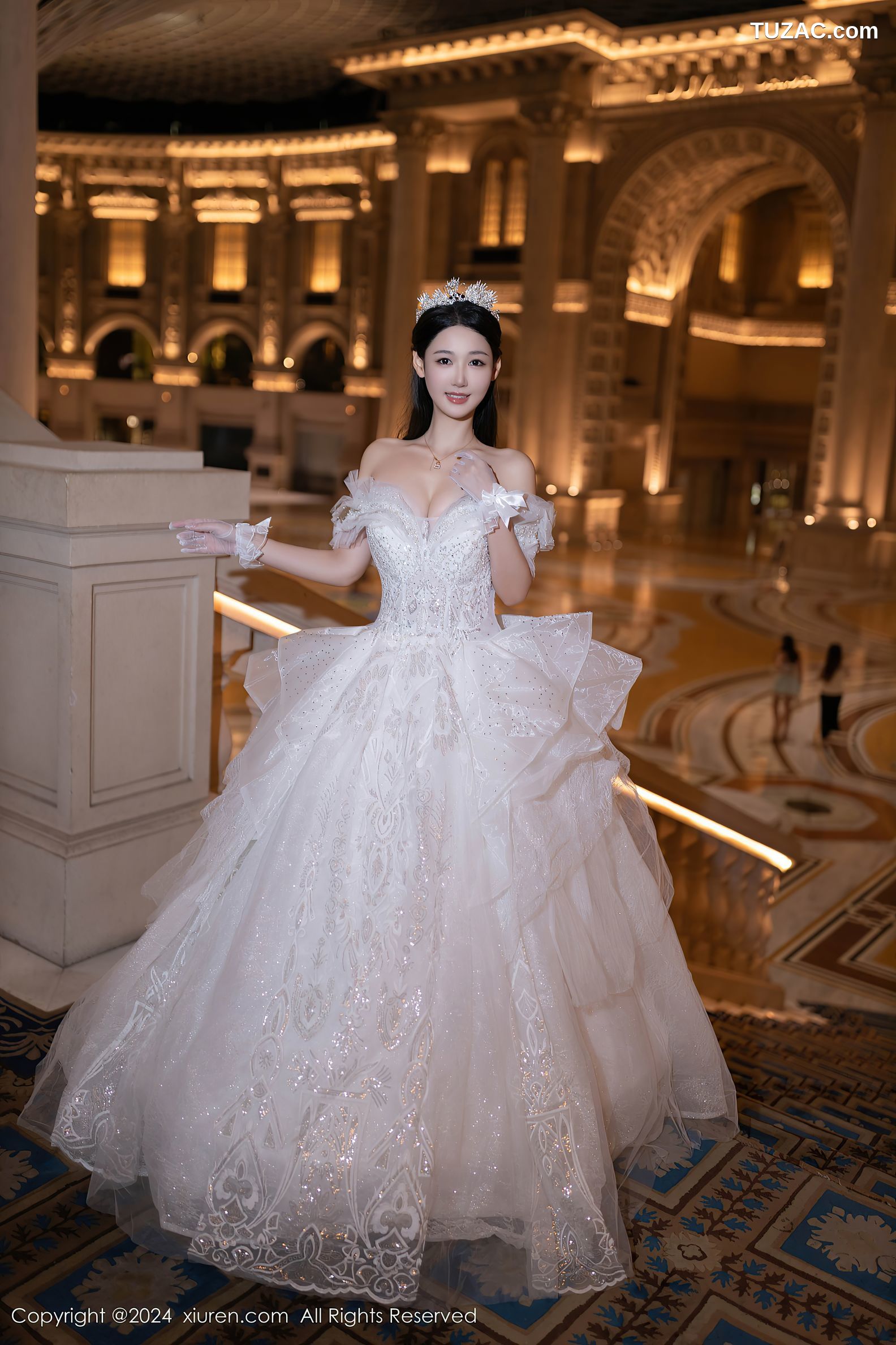 XiuRen秀人网-9283-唐安琪-白色婚纱-透视白纱-2024.10.14