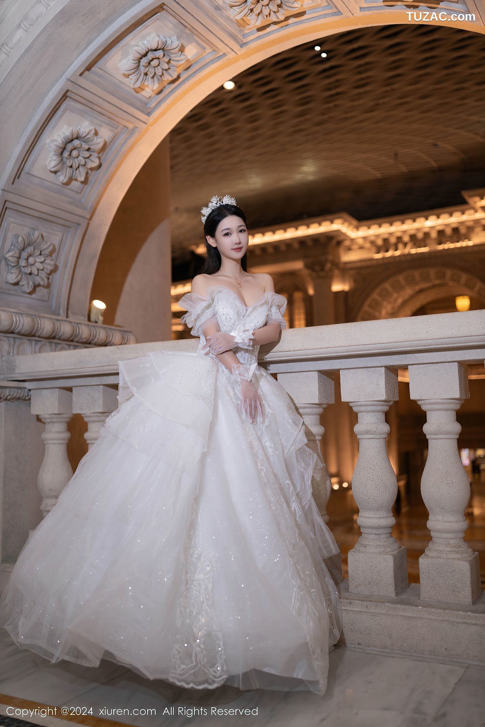 XiuRen秀人网-9283-唐安琪-白色婚纱-透视白纱-2024.10.14