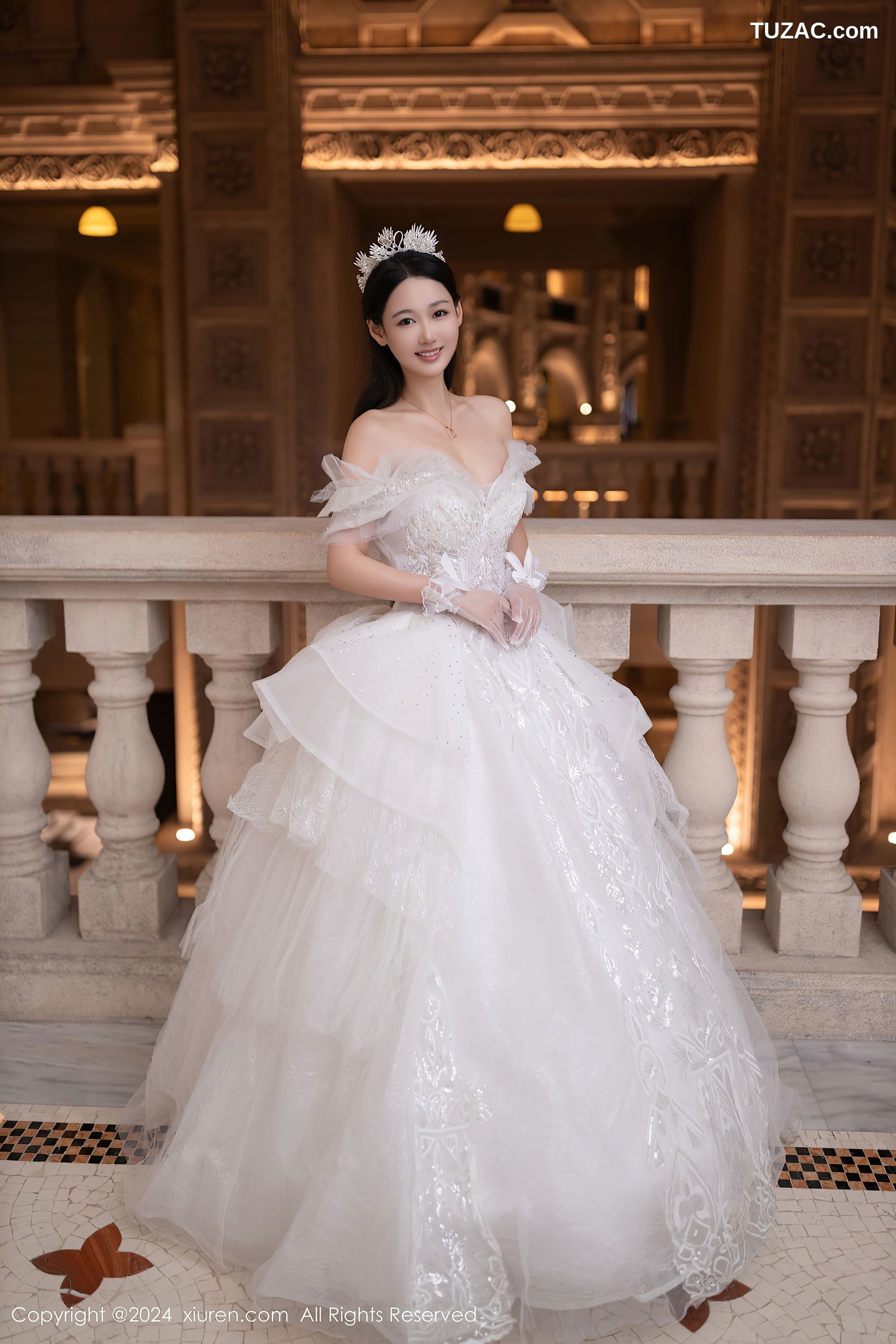 XiuRen秀人网-9283-唐安琪-白色婚纱-透视白纱-2024.10.14