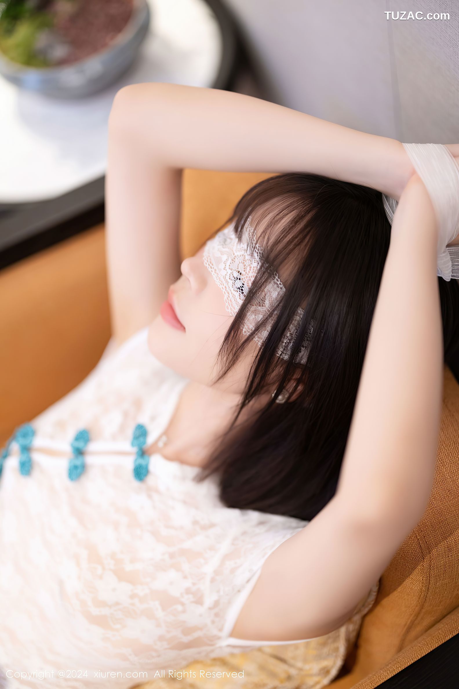 XiuRen秀人网-9298-徐莉芝Booty-白T白短裙白色蕾丝内衣-2024.10.16