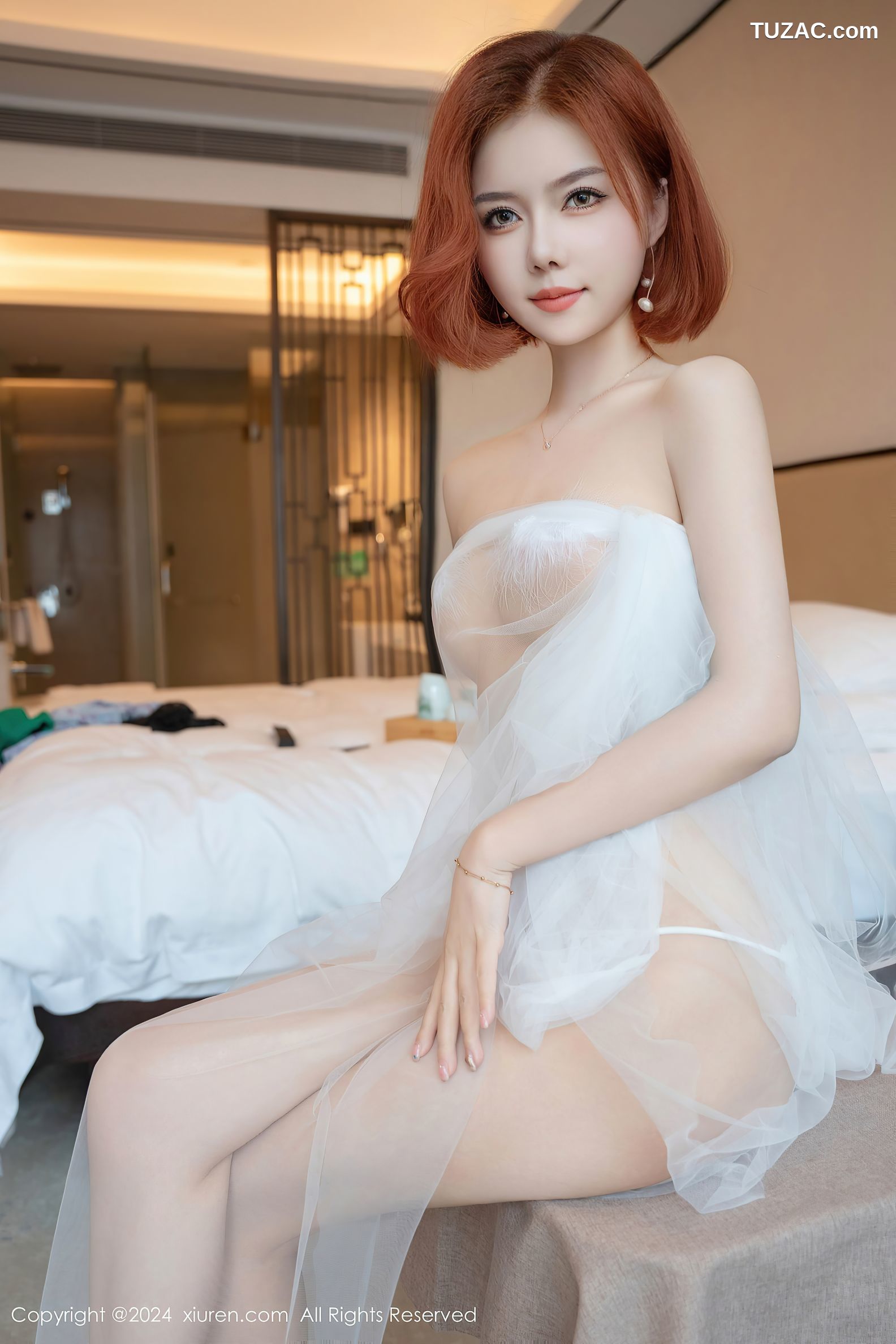 XiuRen秀人网-9318-白芷yy-白纱透视玉体诱惑-2024.10.21