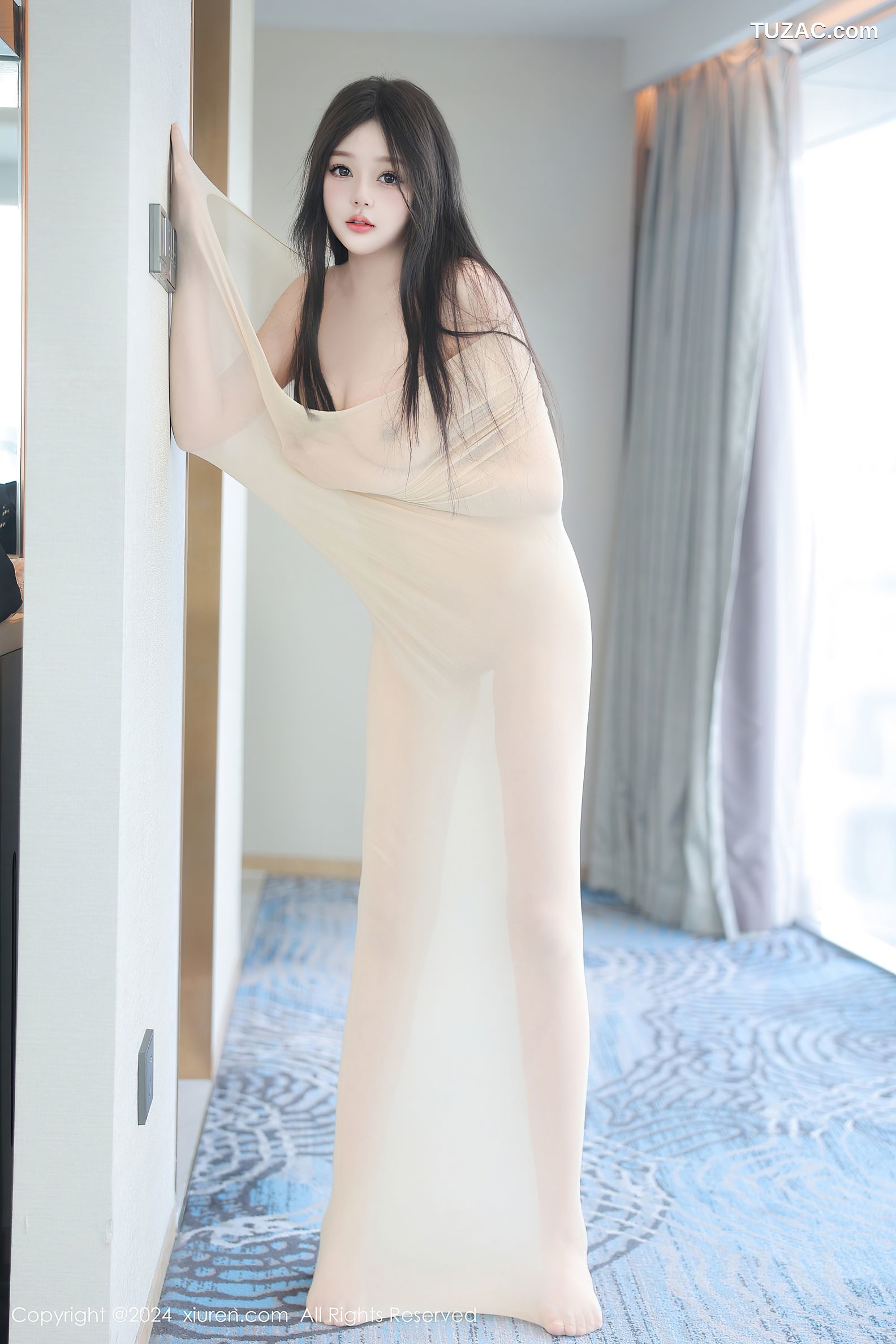 XiuRen秀人网-9337-柚柚小奶瓶-透视肉色丝袜连体-2024.10.24