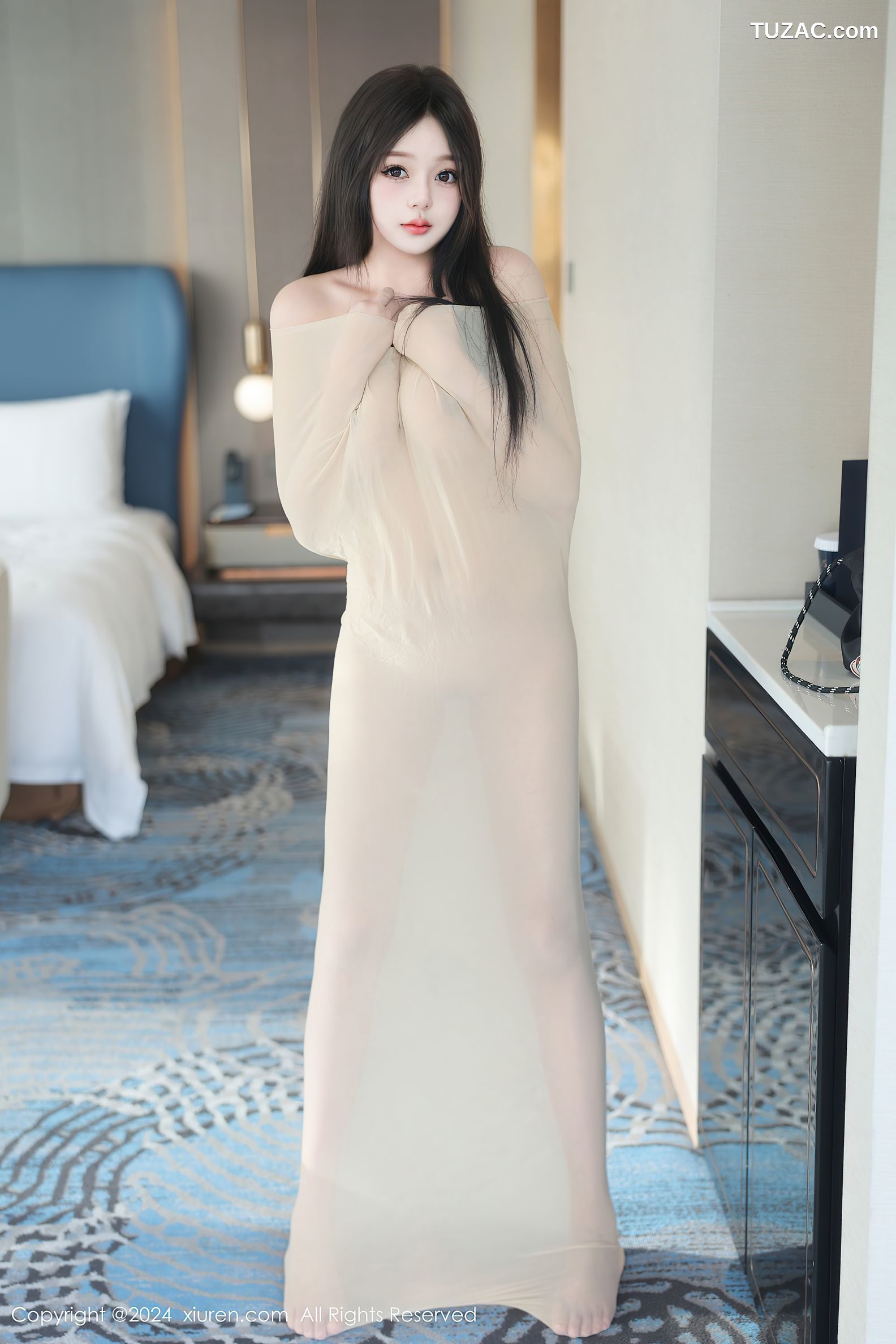 XiuRen秀人网-9337-柚柚小奶瓶-透视肉色丝袜连体-2024.10.24