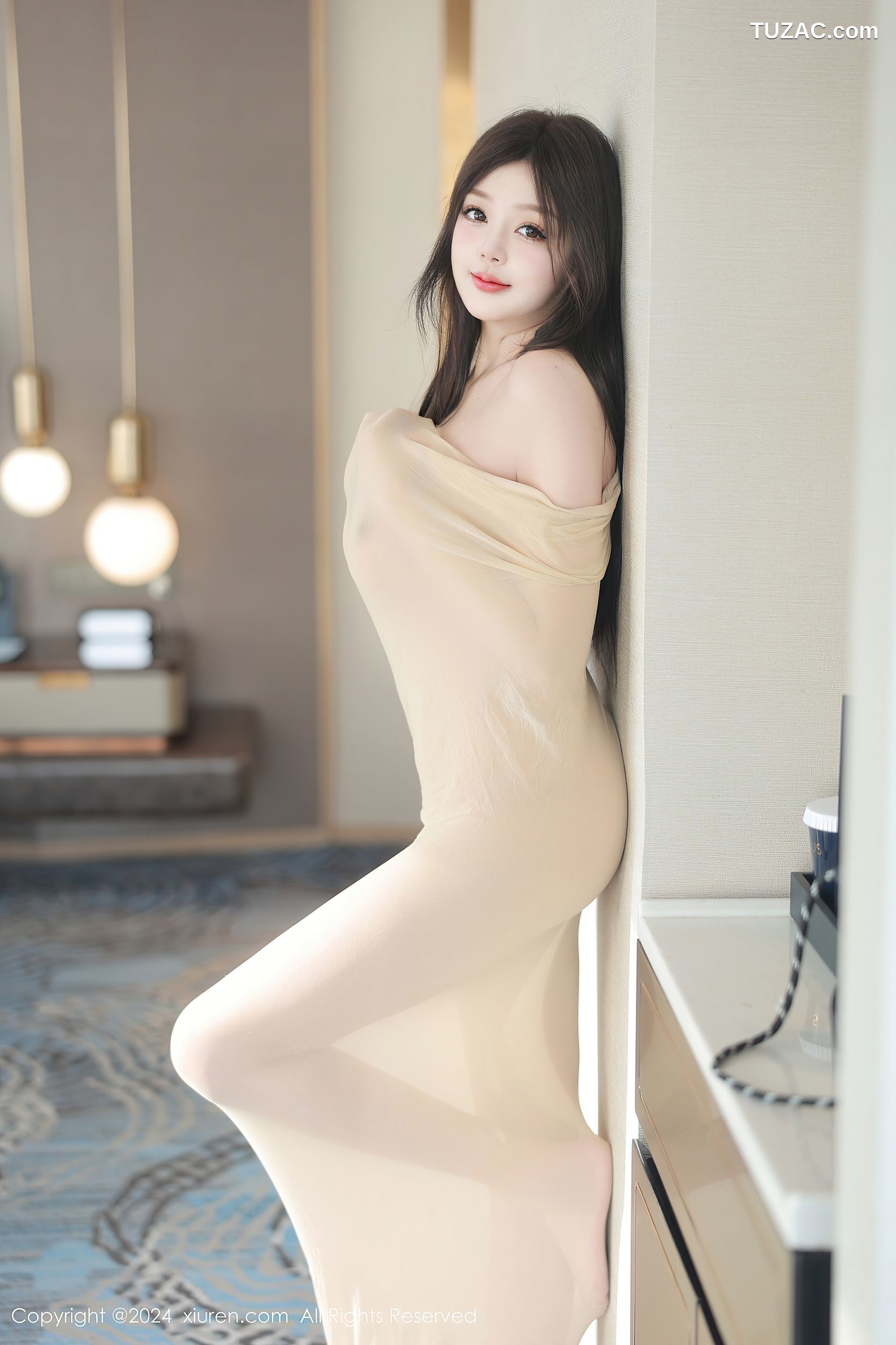 XiuRen秀人网-9337-柚柚小奶瓶-透视肉色丝袜连体-2024.10.24