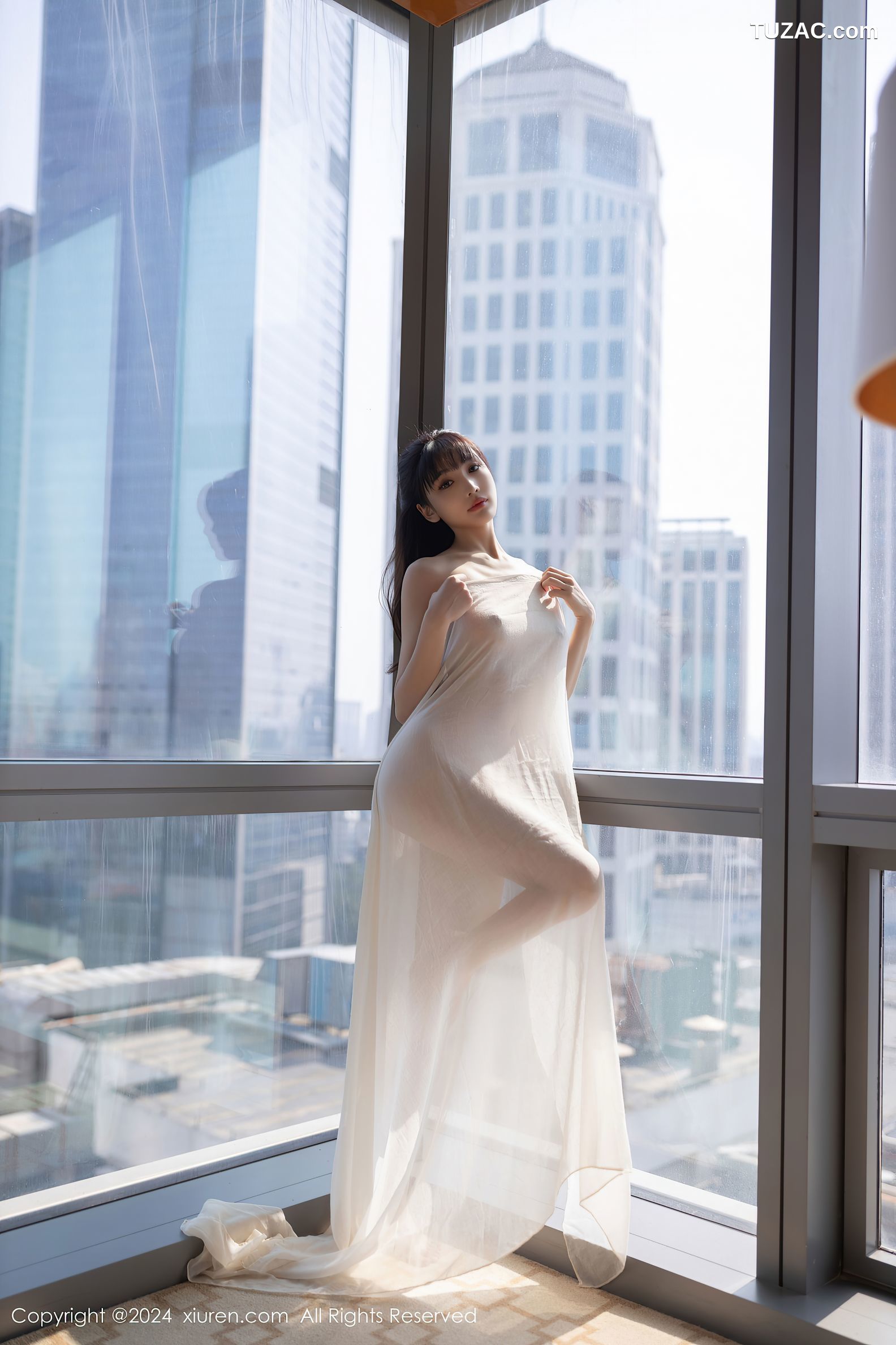 XiuRen秀人网-9340-陆萱萱-白色蕾丝情趣内衣-2024.10.24