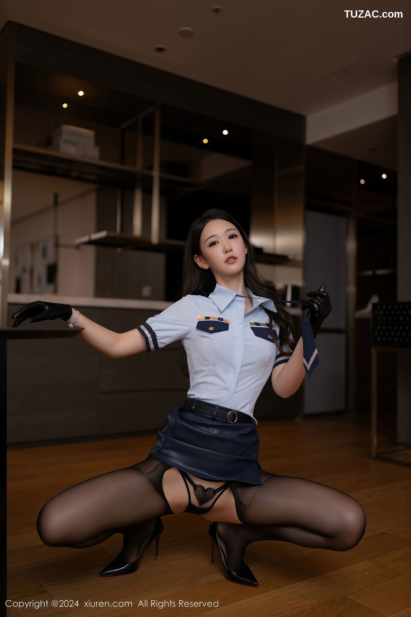 XiuRen秀人网-9356-唐安琪-情趣制服警花黑丝爆乳-2024.10.28