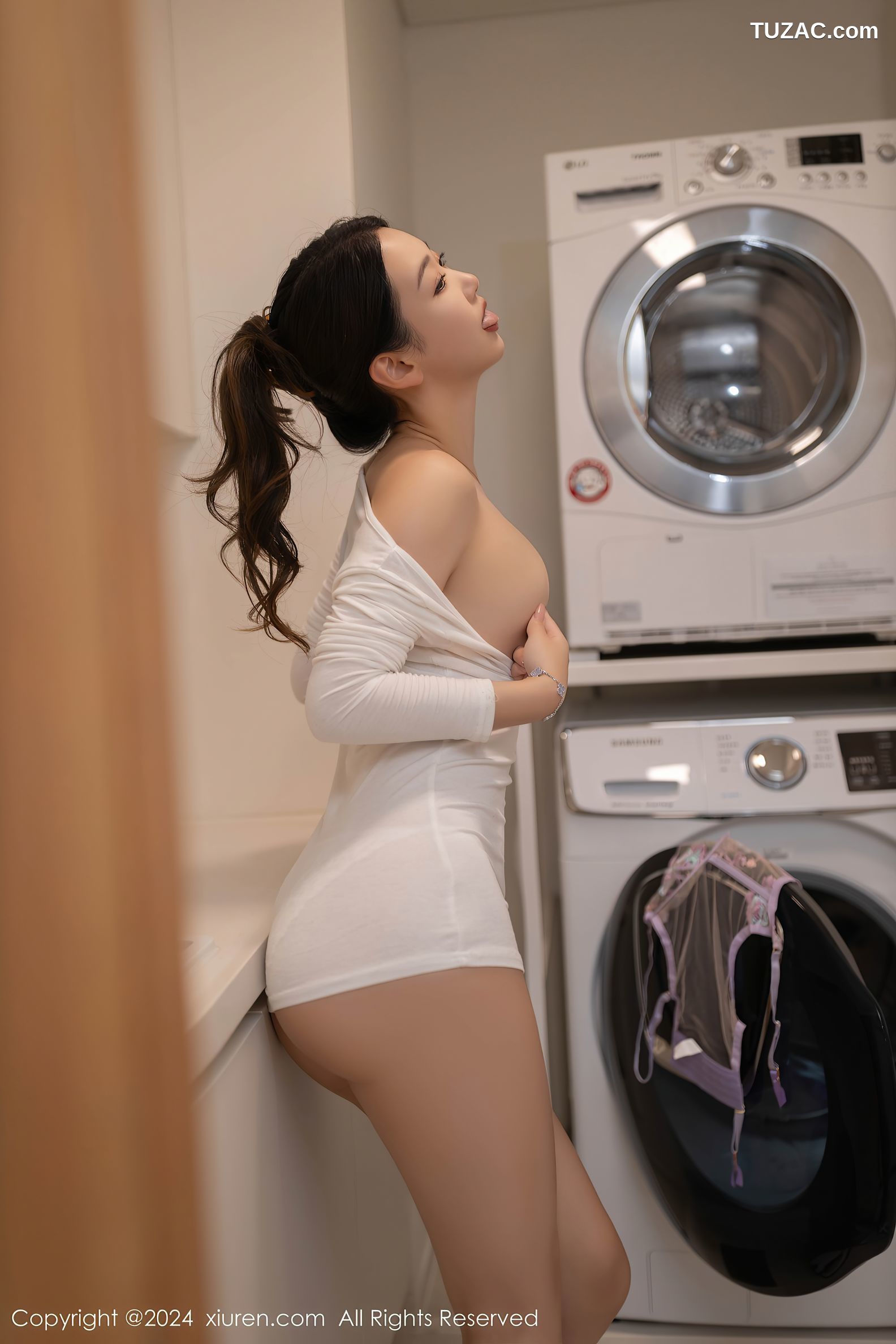 XiuRen秀人网-9392-唐安琪-OL下班后的白衣人妻-2024.11.04