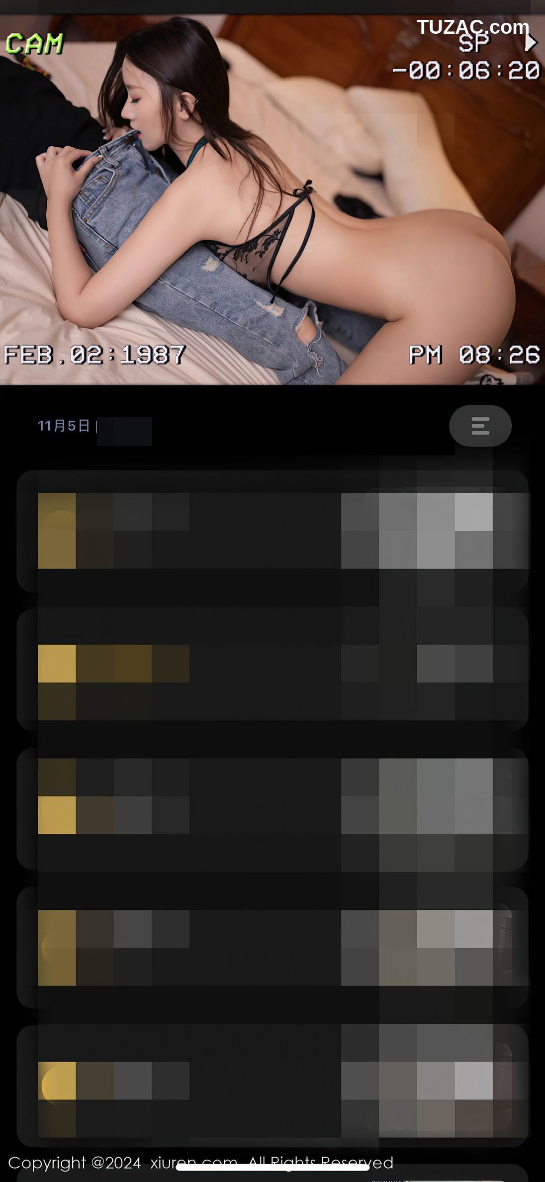 XiuRen秀人网-9406-杏子Yada-人妻出轨情景轻透黑色情趣内衣黑丝-2024.11.06