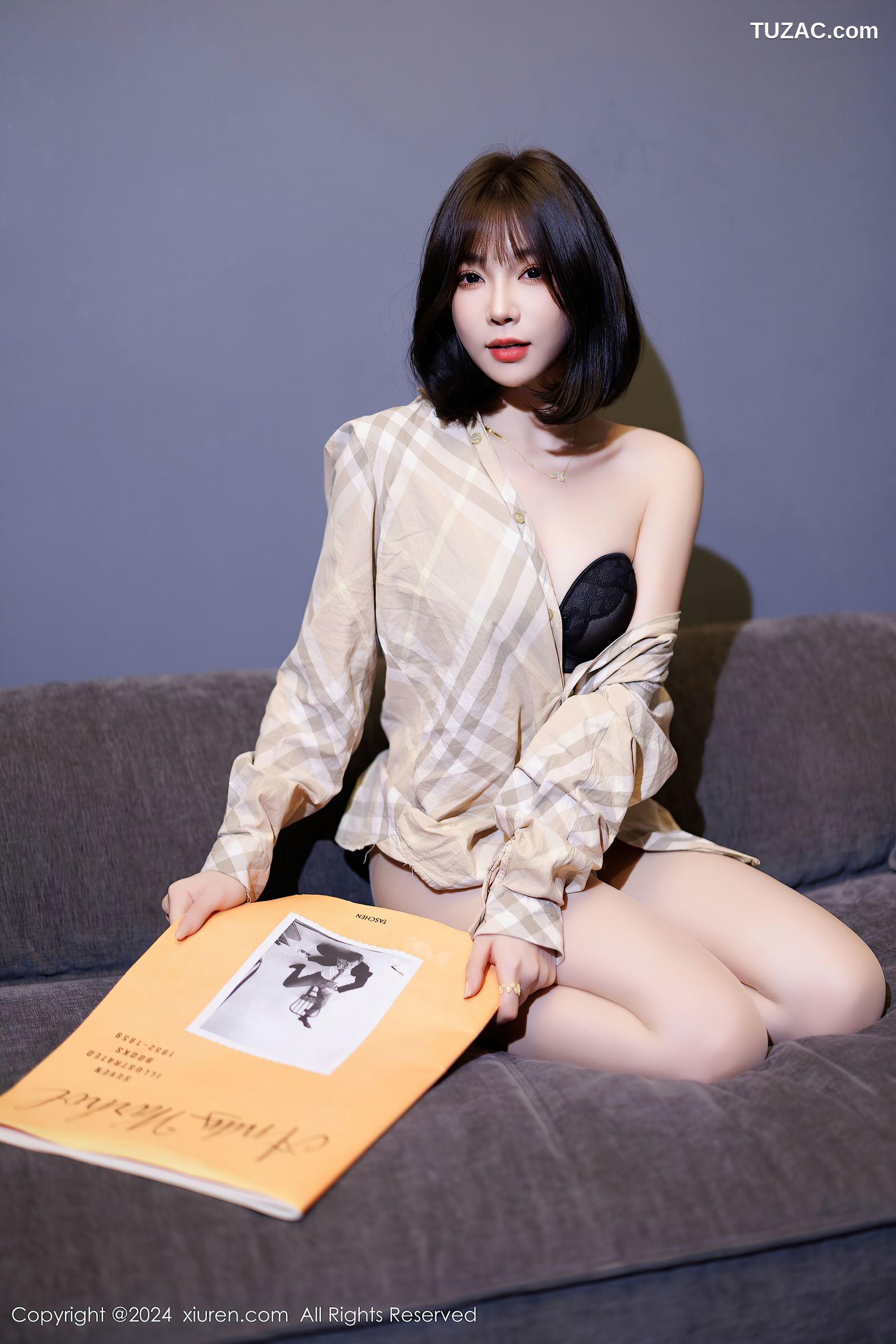 XiuRen秀人网-9482-徐莉芝Booty-紫色风情黑丝-2024.11.21