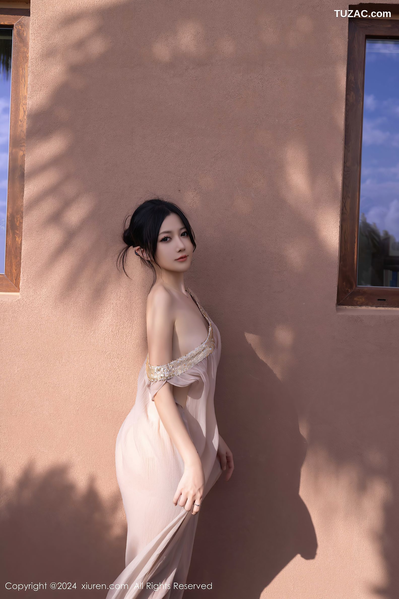 XiuRen秀人网-9492-鱼子酱Fish-透视纱裙真空-2024.11.22