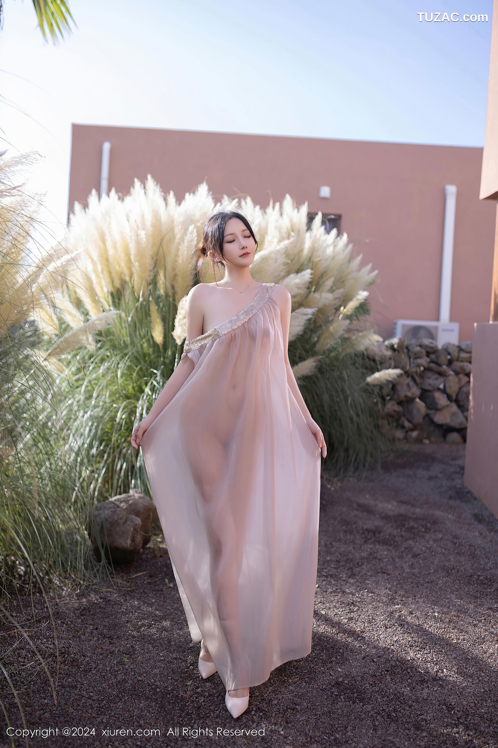 XiuRen秀人网-9492-鱼子酱Fish-透视纱裙真空-2024.11.22