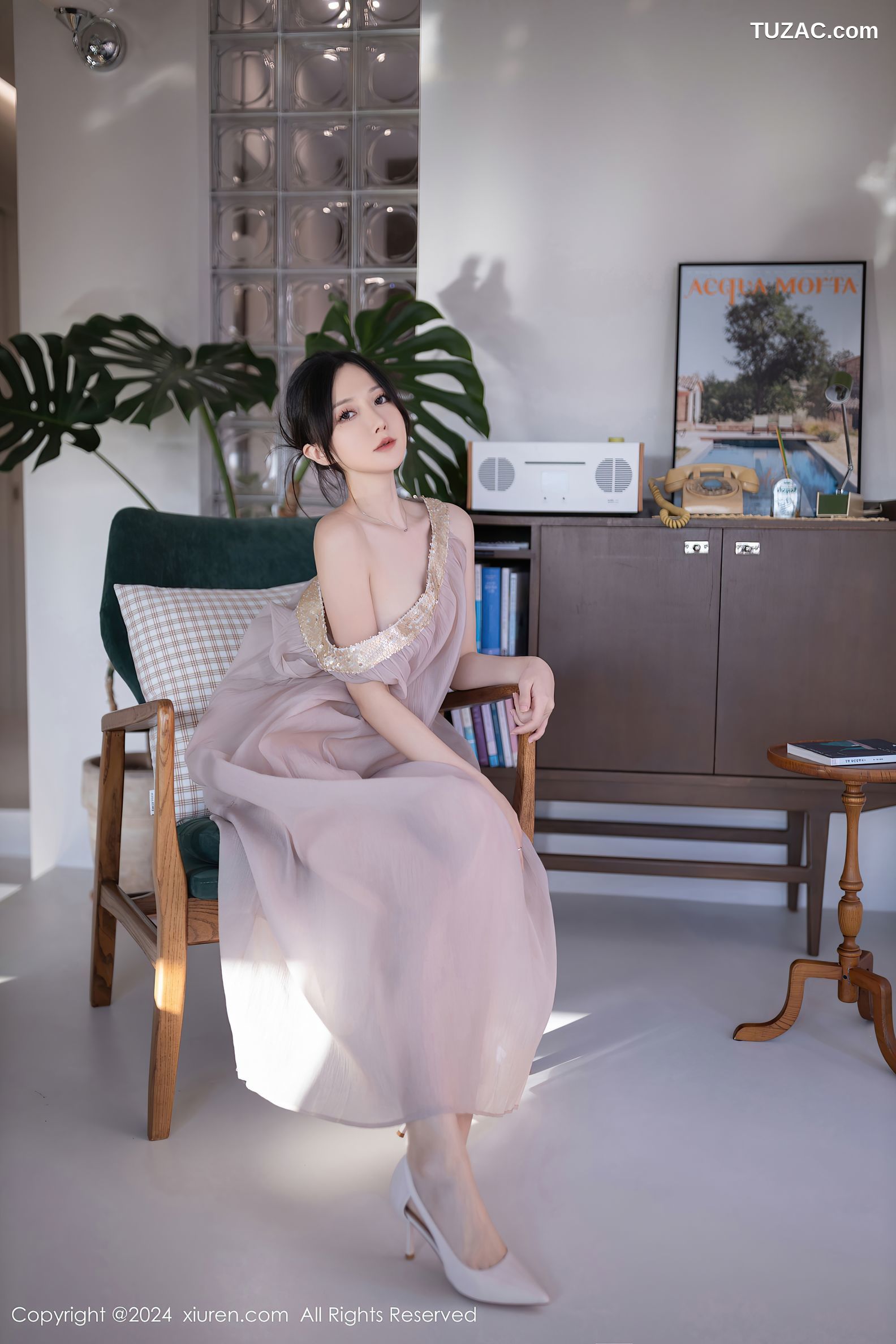 XiuRen秀人网-9492-鱼子酱Fish-透视纱裙真空-2024.11.22