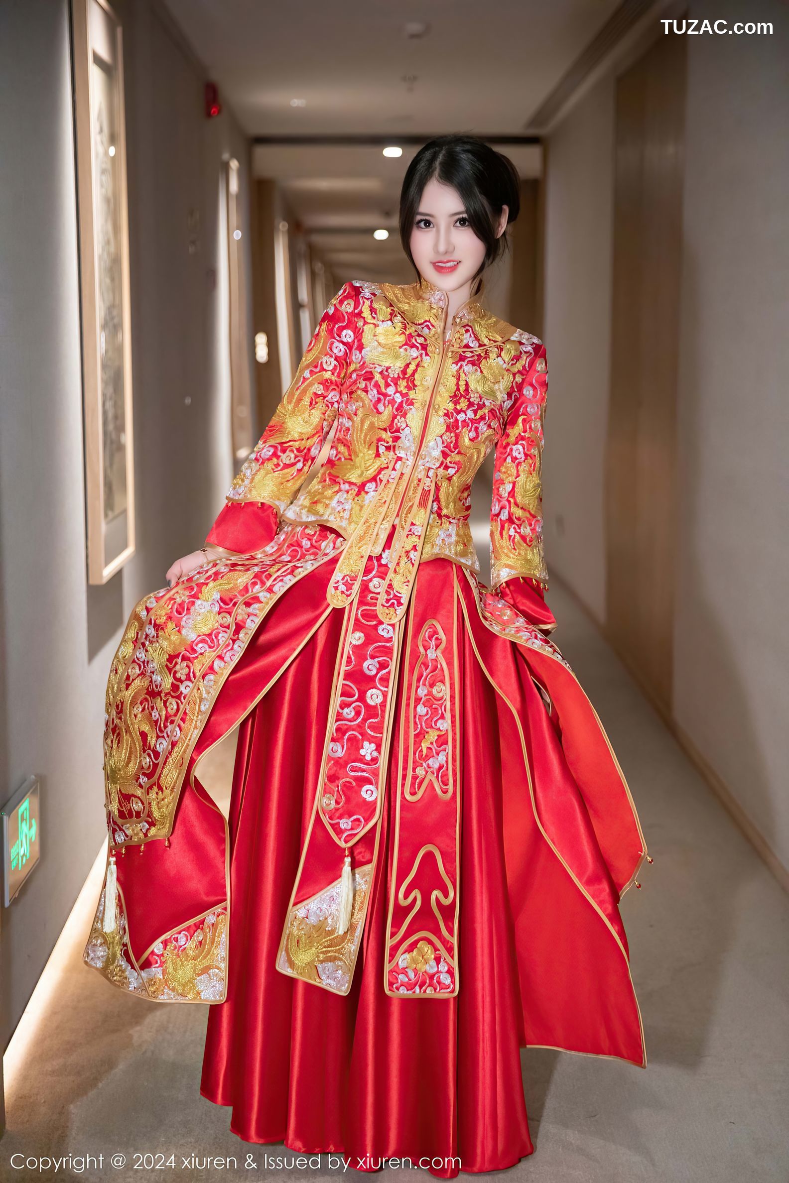 XiuRen秀人网-9494-诗诗kiki-红色新娘装红色情趣内衣爆乳-2024.11.22