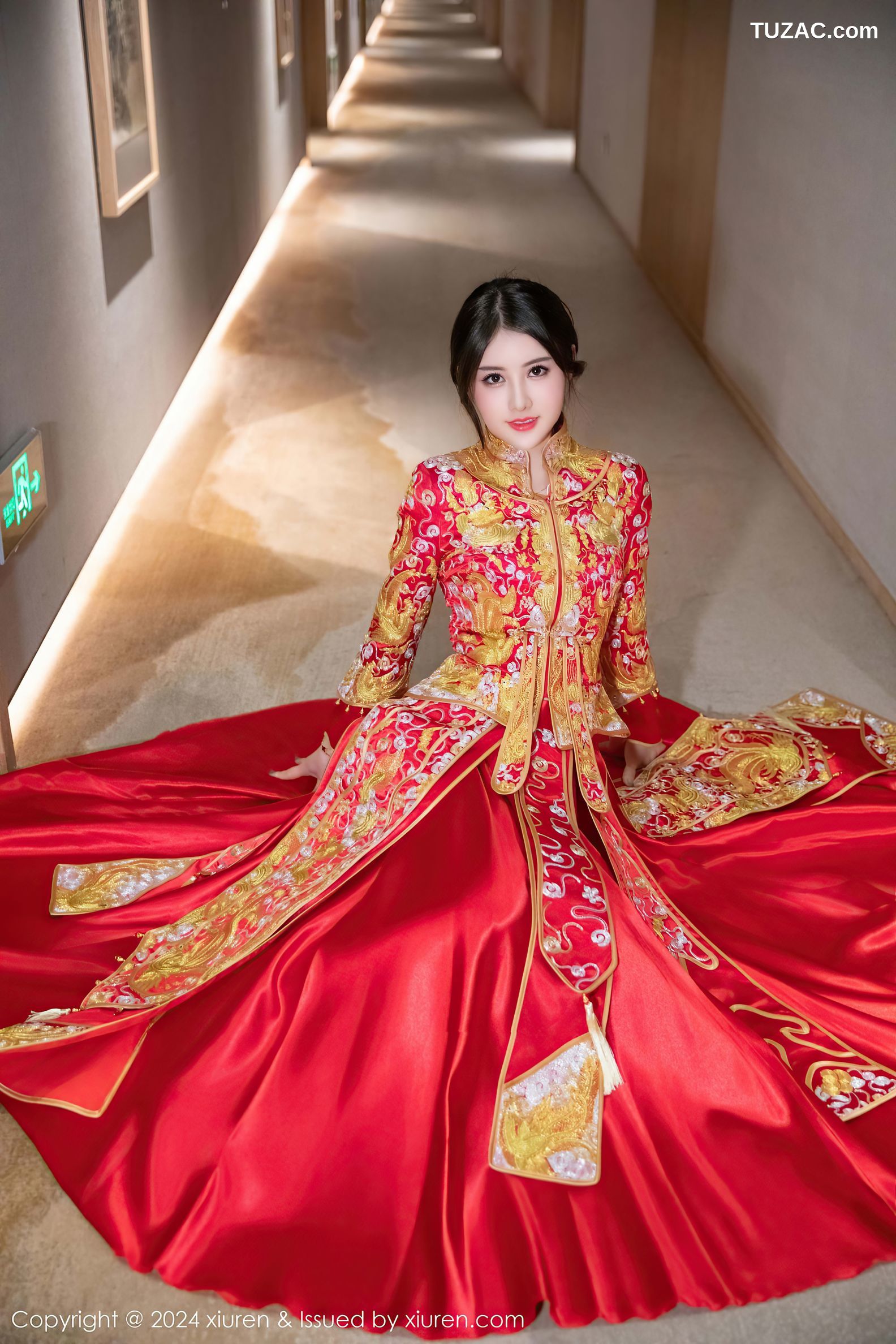 XiuRen秀人网-9494-诗诗kiki-红色新娘装红色情趣内衣爆乳-2024.11.22