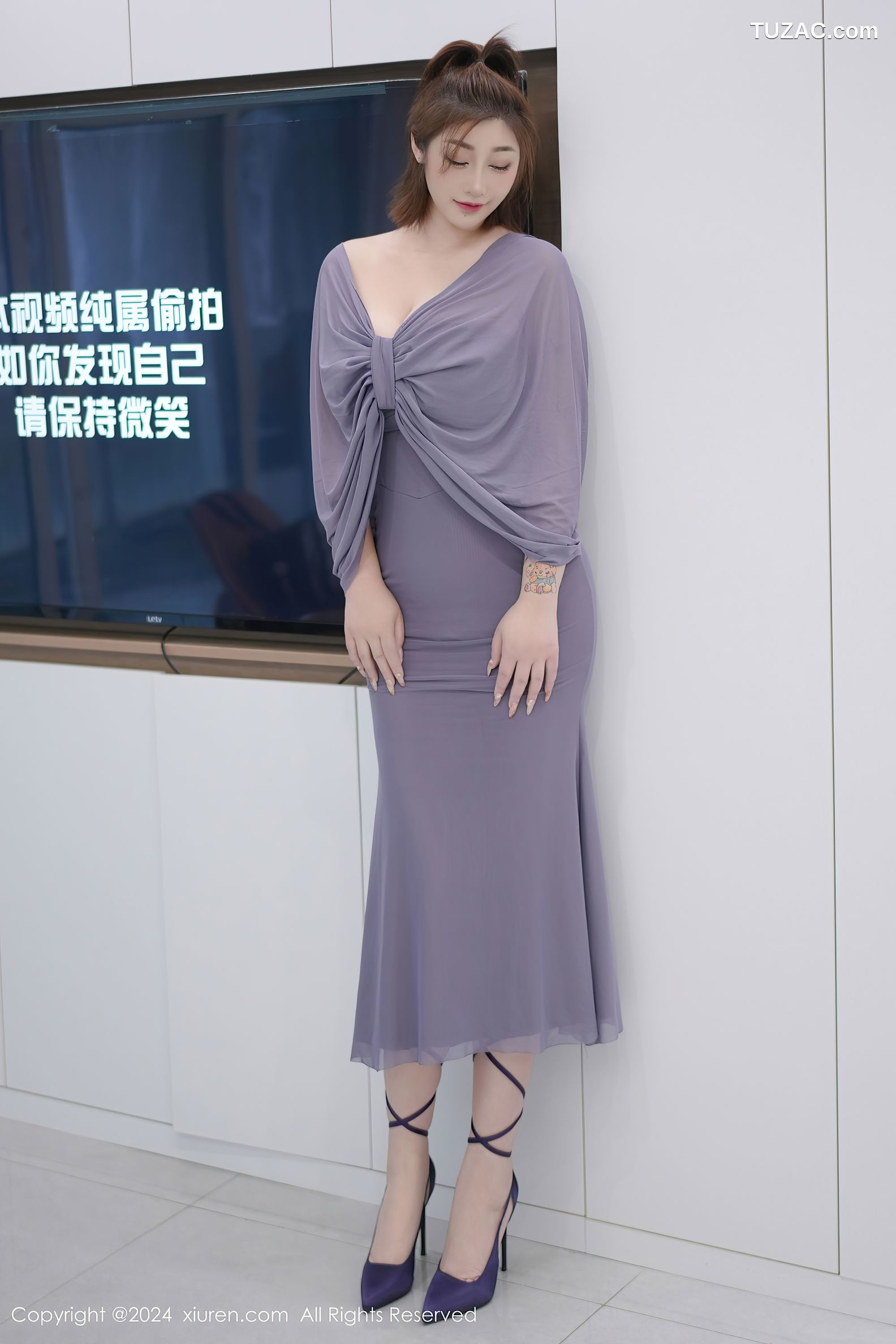 XiuRen秀人网-9525-妲己_Toxic-妲己-灰裙珍珠内裤诱惑-2024.11.29