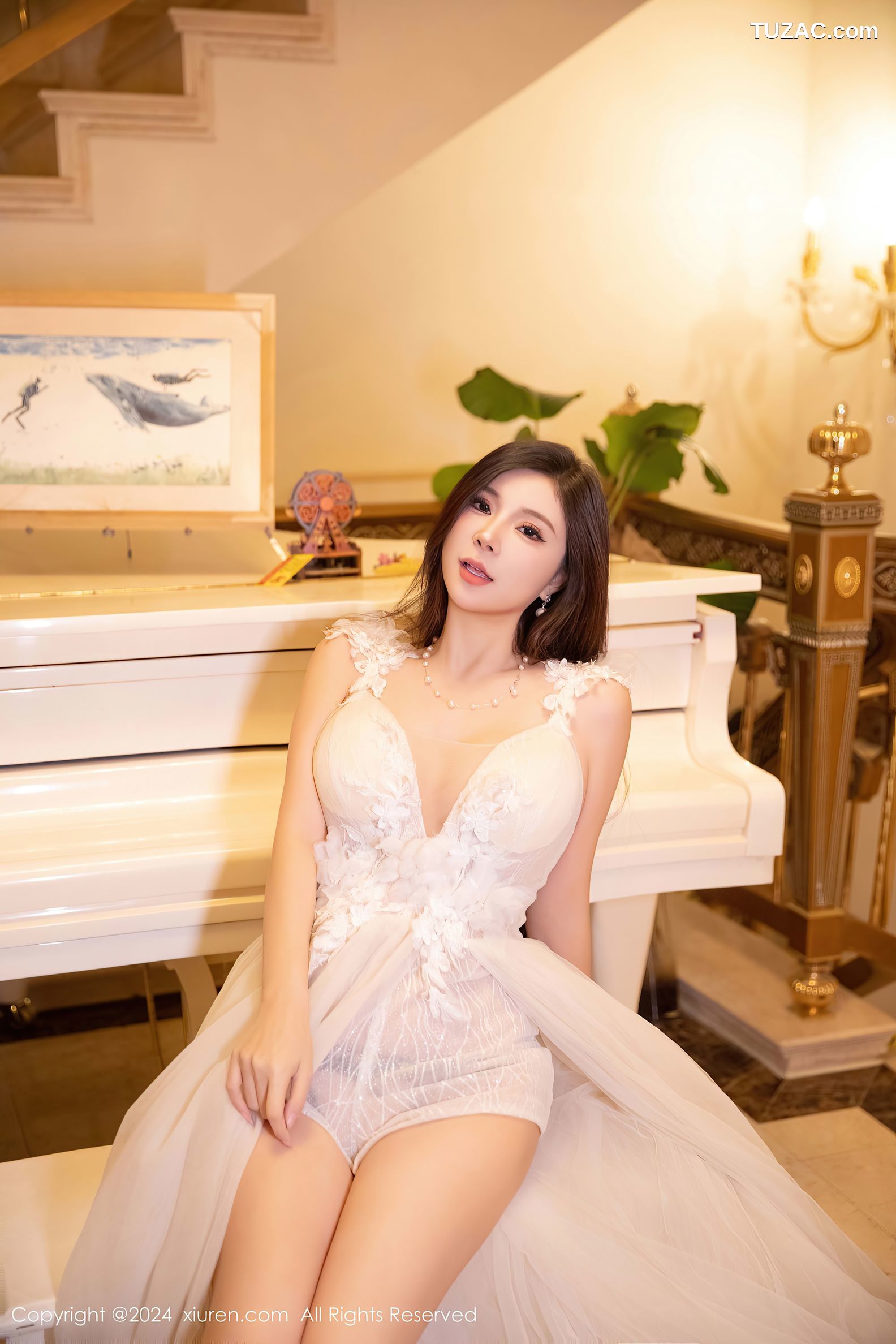 XiuRen秀人网-9552-小蛮妖Yummy-旅拍白纱裙白蕾丝爆乳-2024.12.05