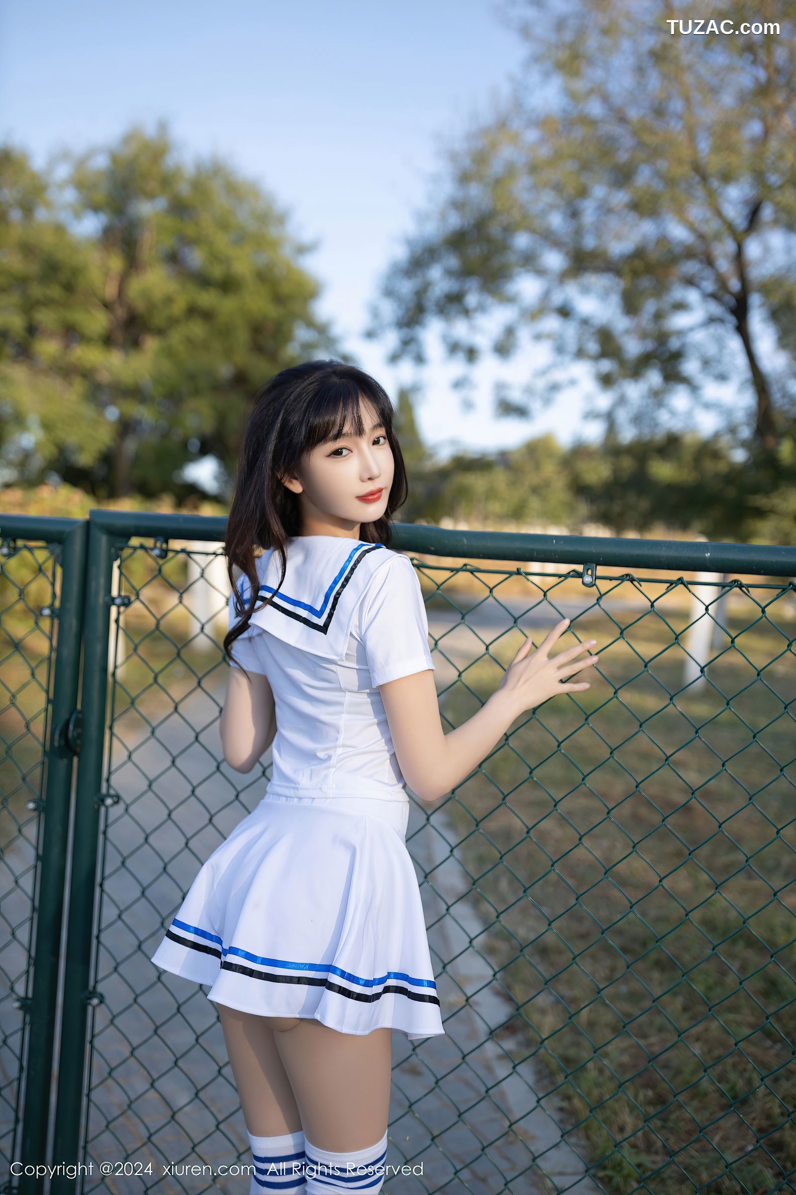 XiuRen秀人网-9554-陆萱萱-活力户外水手衫短裙黑色内衣-2024.12.05