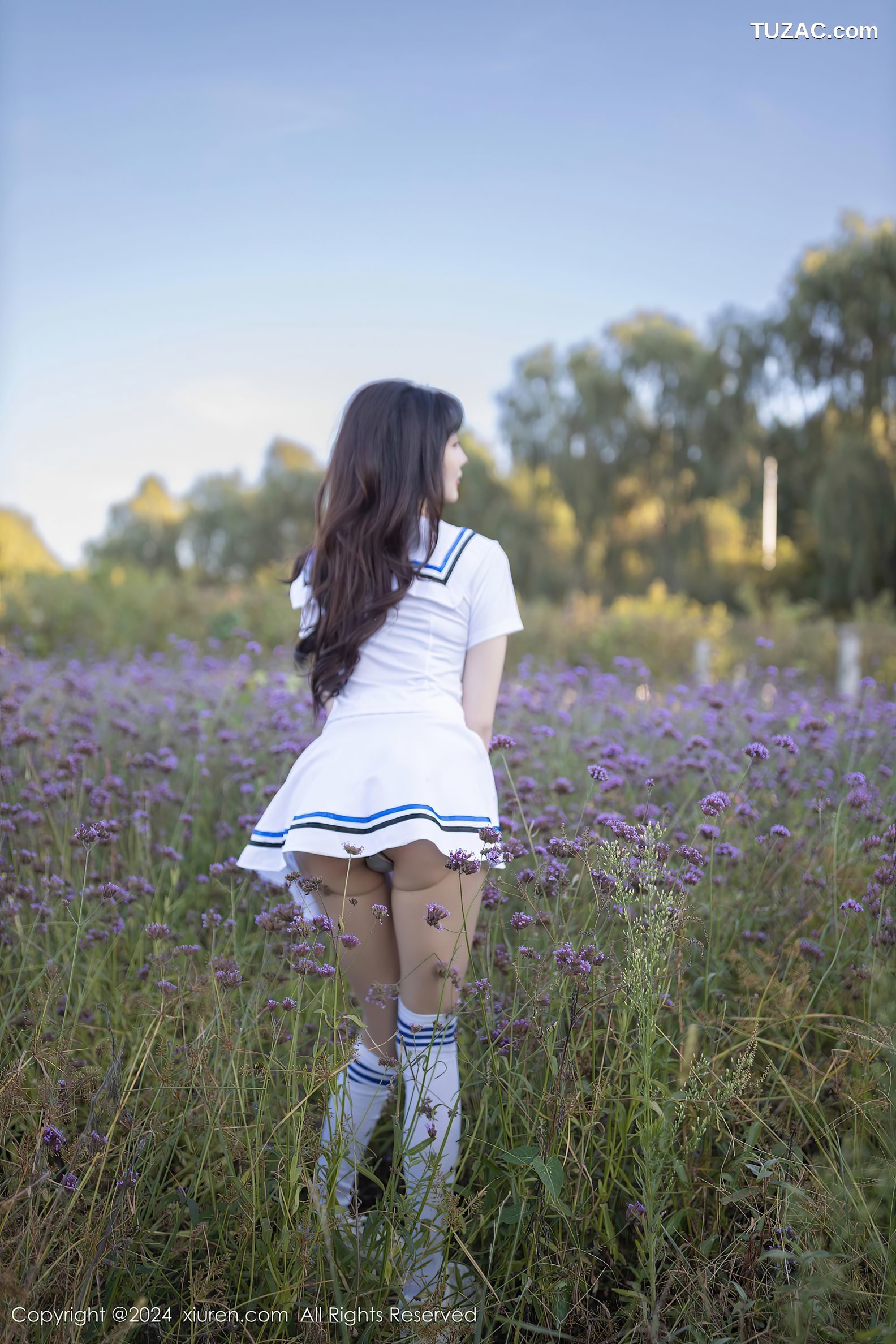 XiuRen秀人网-9554-陆萱萱-活力户外水手衫短裙黑色内衣-2024.12.05