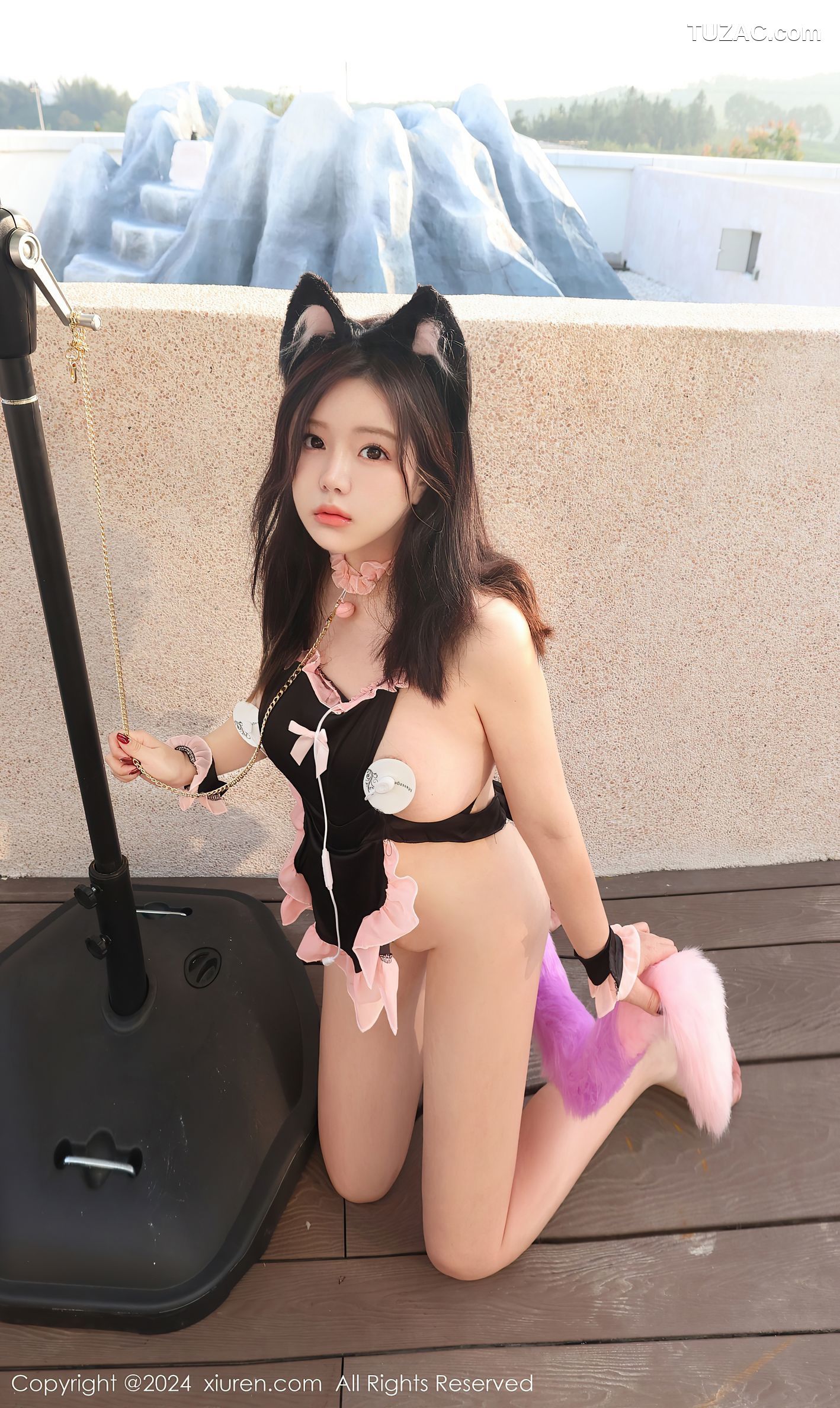 XiuRen秀人网-9559-小薯条nienie-飞机场景-性感野猫小女仆爆乳-2024.12.06