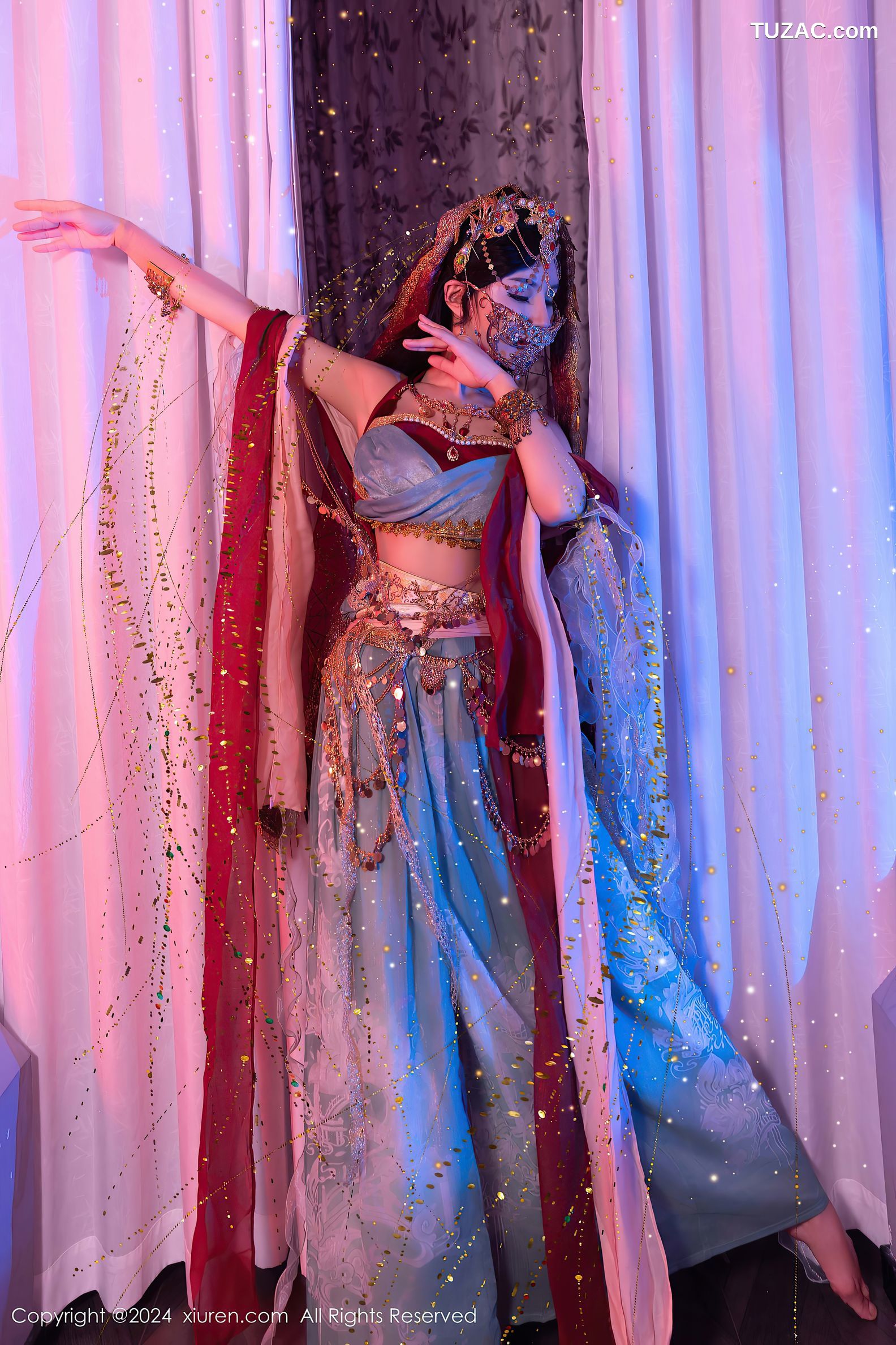 XiuRen秀人网-9585-不吃冰淇淋-新人异域风情芭比娃娃金链内衣爆乳-2024.12.12